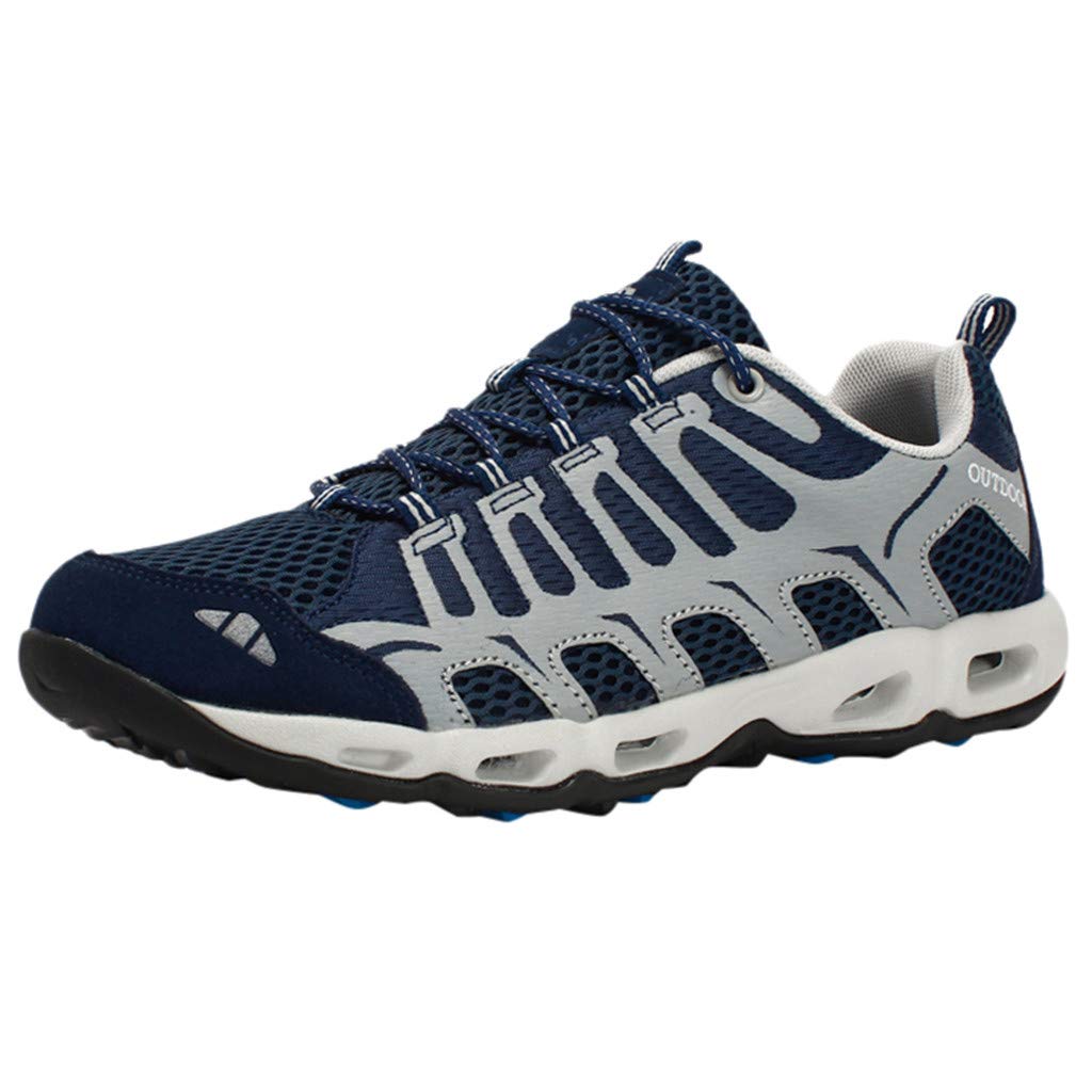 Yourgod Leisure Mens On Foot Flat Running Shoes Casual Wear Resistant Breathable Sneakers Outdoor Wear Sports Hiking Walking Shoes