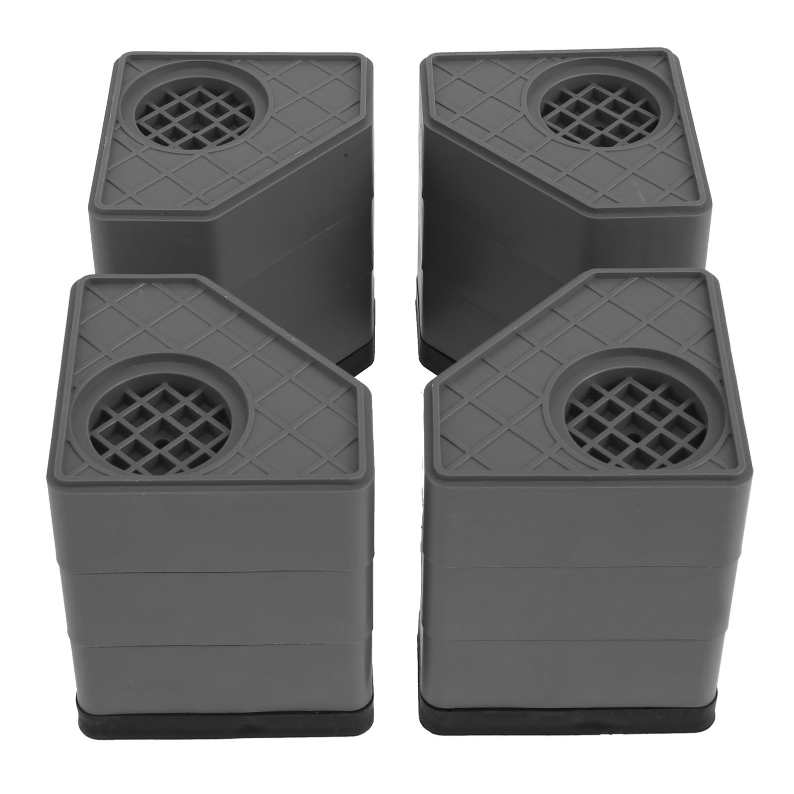4Pcs Anti Vibration Pads for Washing Machine Rubber Anti Vibration Pedestal Noise Cancelling Washing Machine Feet Support Furniture Risers for Washer and Dryer(H11.5cm)