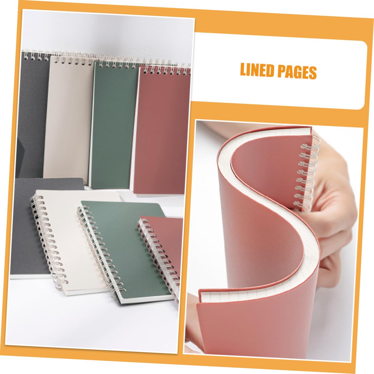 Lurrose 10pezzi Con Chiusura Scatto Design Minimalista Righe Per Scuola Facile Da Trasportare Per Scrivere Disegnare Tenere Un Per Università Materiale Scolastico Da Lavoro