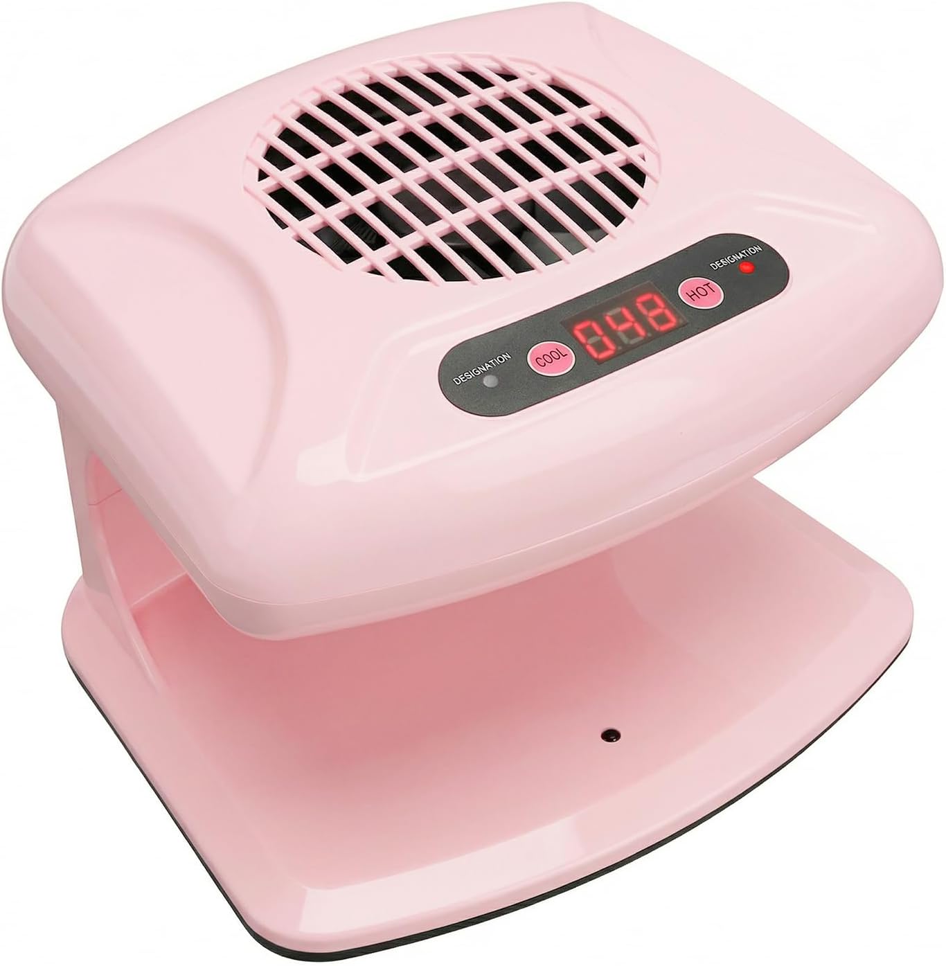 Nail Dryer for Regular Polish, 300W Nail Drying Fan with Sensor and Hot and Cool Air for Home Use (Pink)