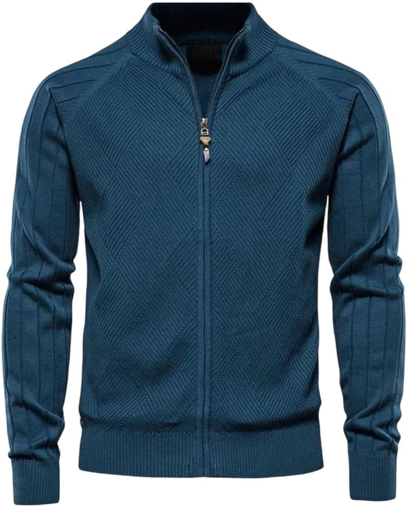 メンズ 無地 ニットカーディガン ビジネス カジュアル ジッパー 冬 セーター ジャケット ベーシック トップス