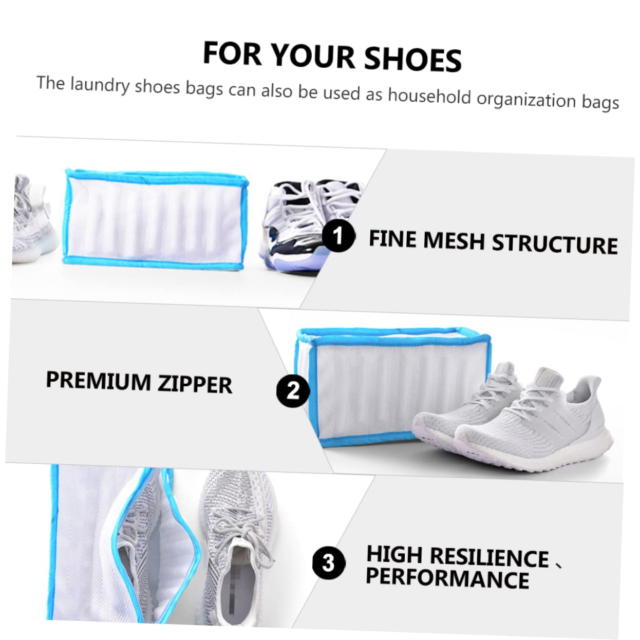 IMIKEYA 4stücke Shoe Washing Bag Für Sneakers Atmungsaktiver Wäschebeutel Schonenden Von Schuhen Für Und Alltagsgebrauch Wiederverwendbar Und Langlebig