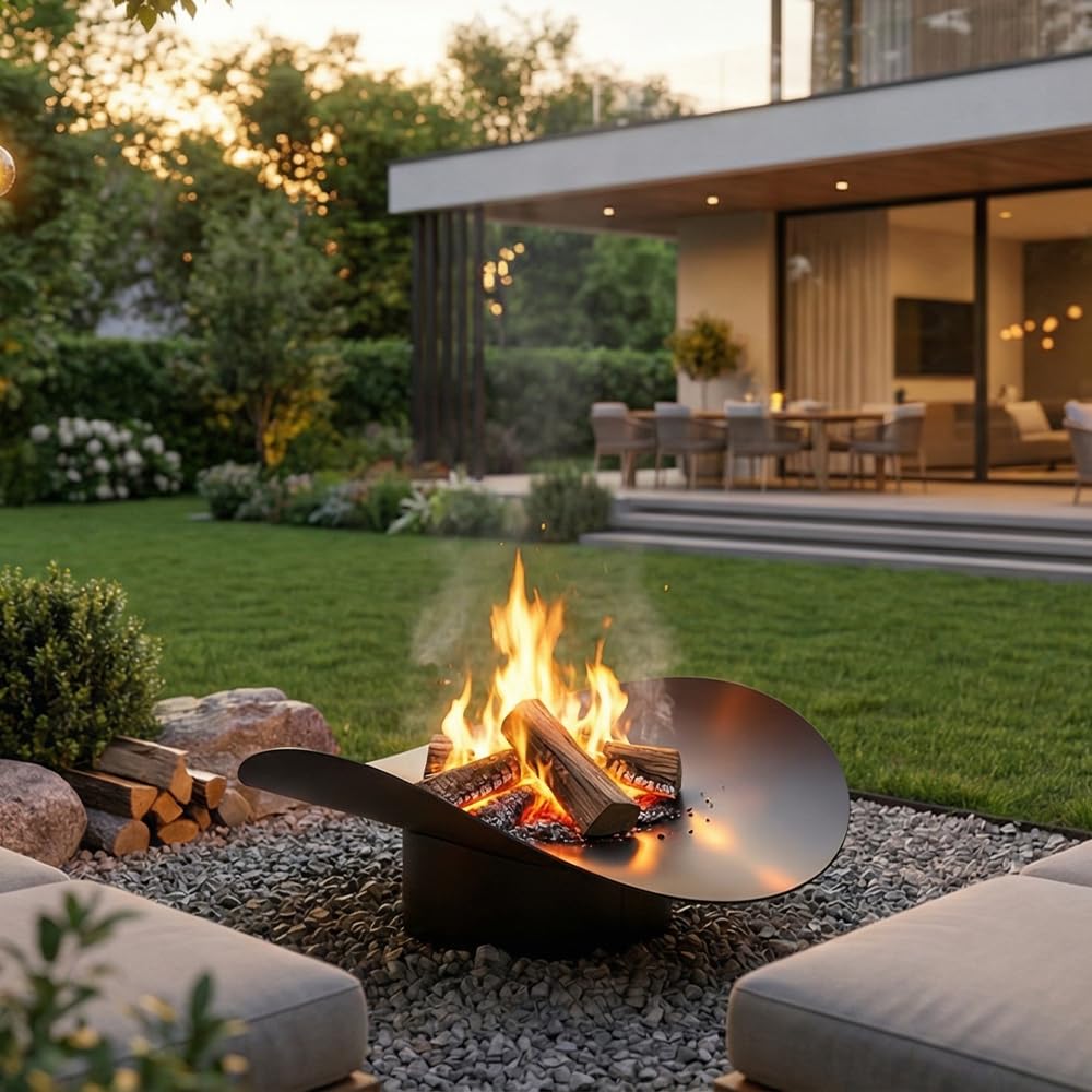 KRATKI Braciere da giardino CHISPA 95,9 x 40,4 x 20,3 cm in acciaio design | CHISPA in acciaio autoportante, moderno braciere per giardino e terrazza, design braciere 95,9 x 40,4 x 20,3 cm, braciere per