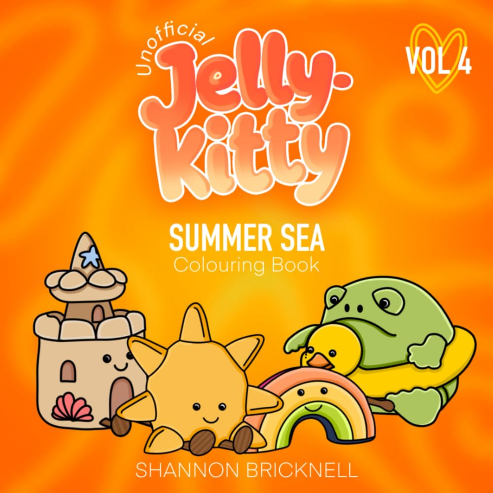 Jelly-Kitty Vol 4- Summer Sea - Cute simple colouring book for al ages (Jelly- Kitty Colouring)