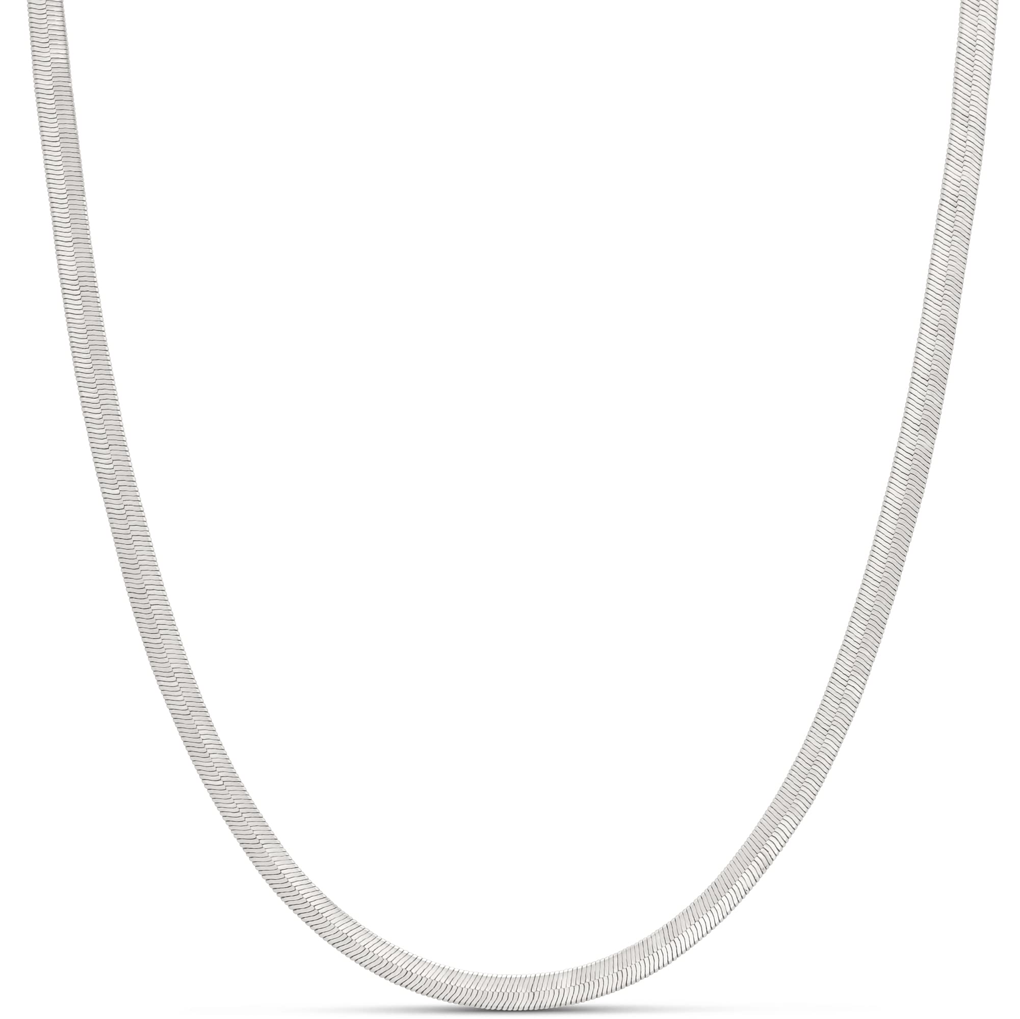 Amazon Essentials14K Gold or Sterling Silver Plated Herringbone Chain