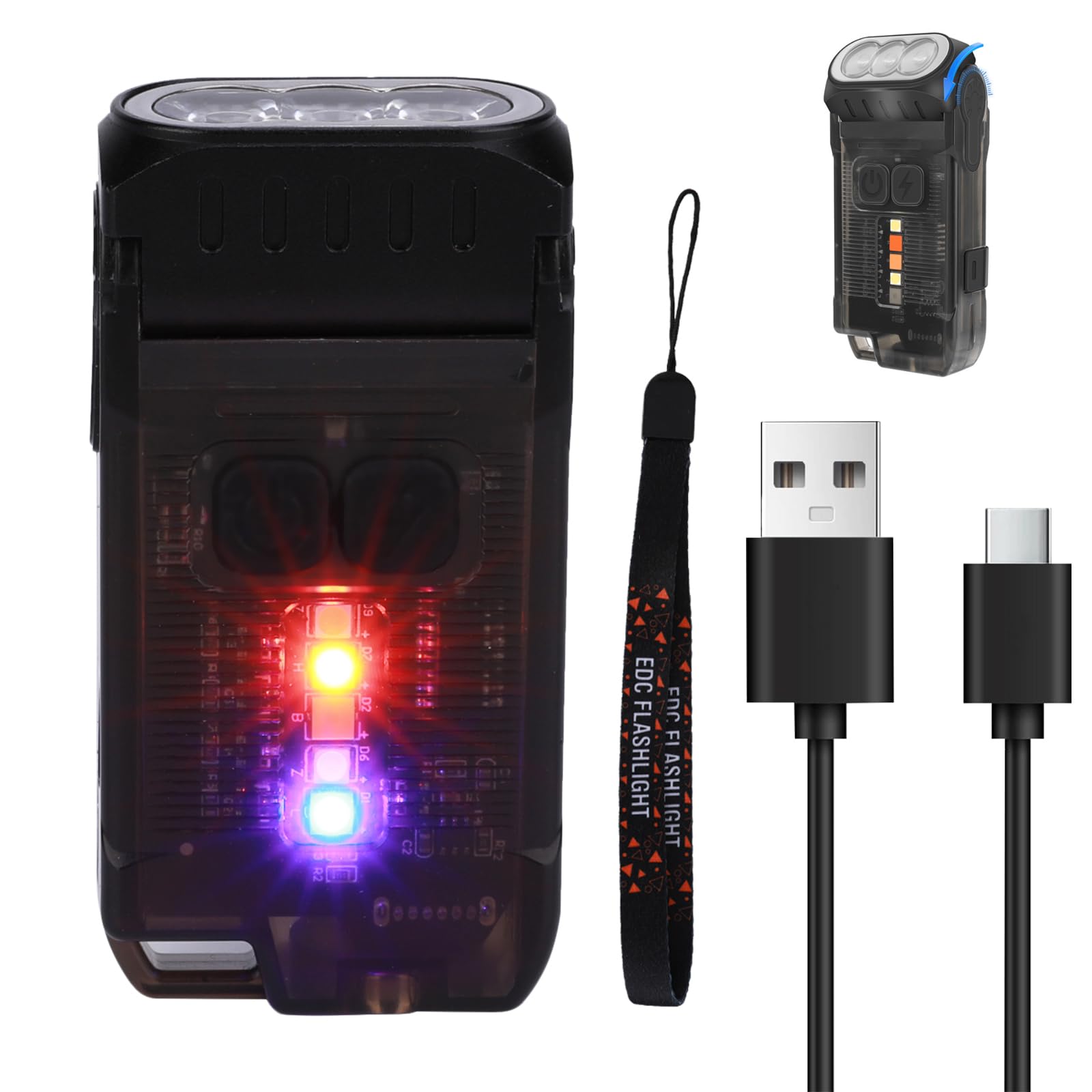 V15 EDC Small Powerful Torches, Pocket Torch with Clip
