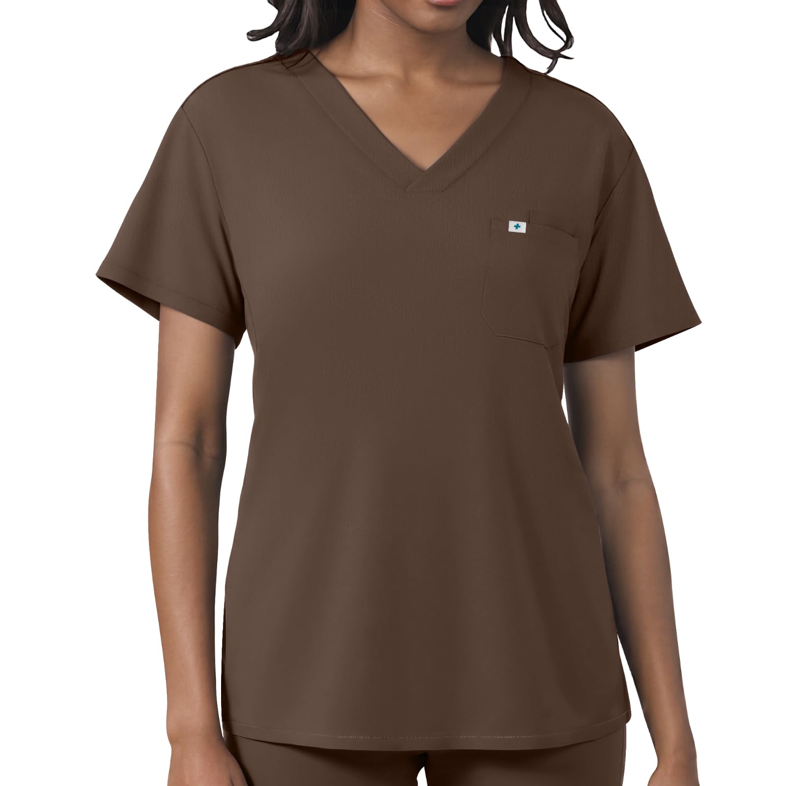 Scrubs for Women, Women's V-Neck Scrub Top Soft Stretch Women Scrub Tops Medical Uniform Quick-Dry Sports Fabric