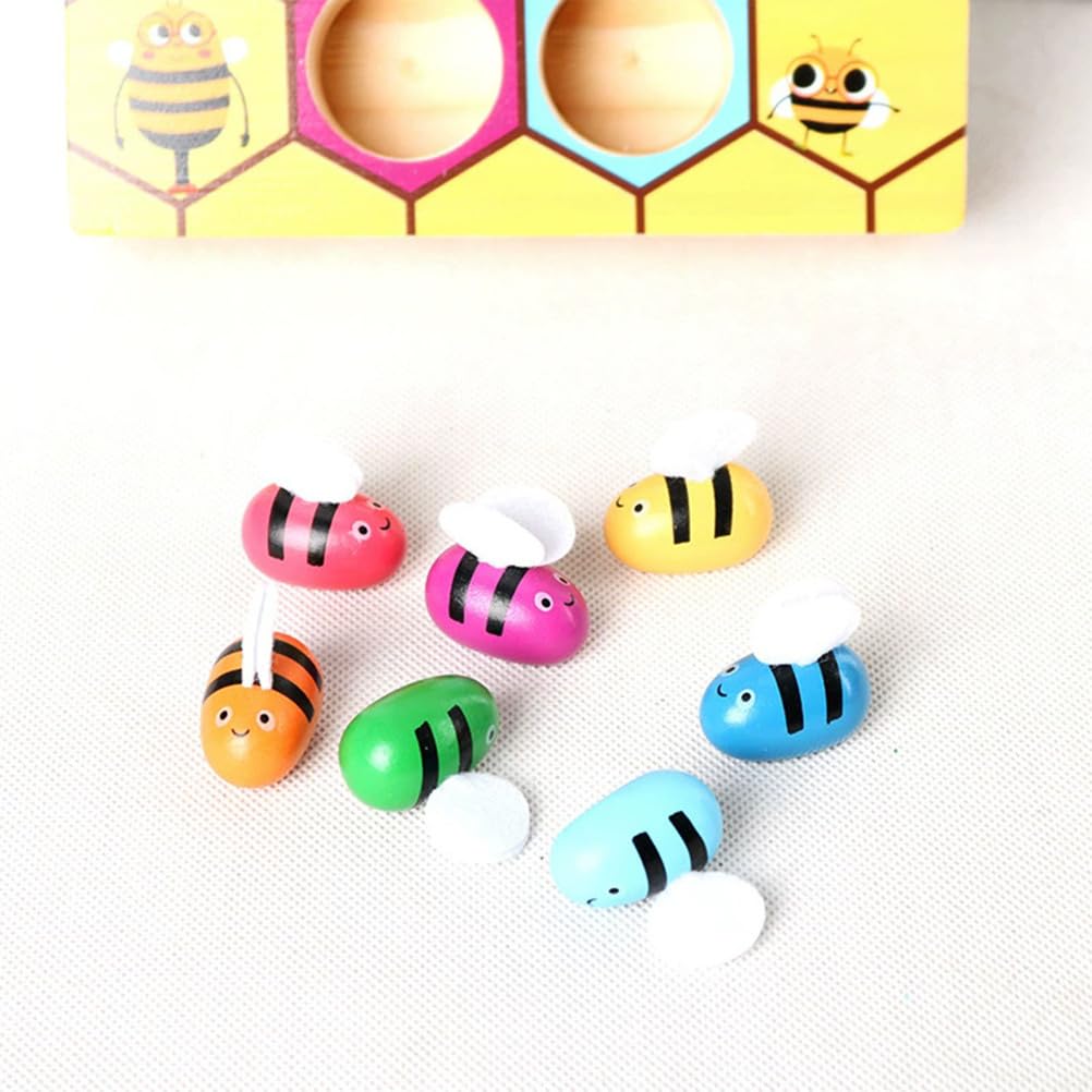 Jouet Montessori Abeille à Clip, Jeu de tri des Couleurs en Bois et Motricité Fine