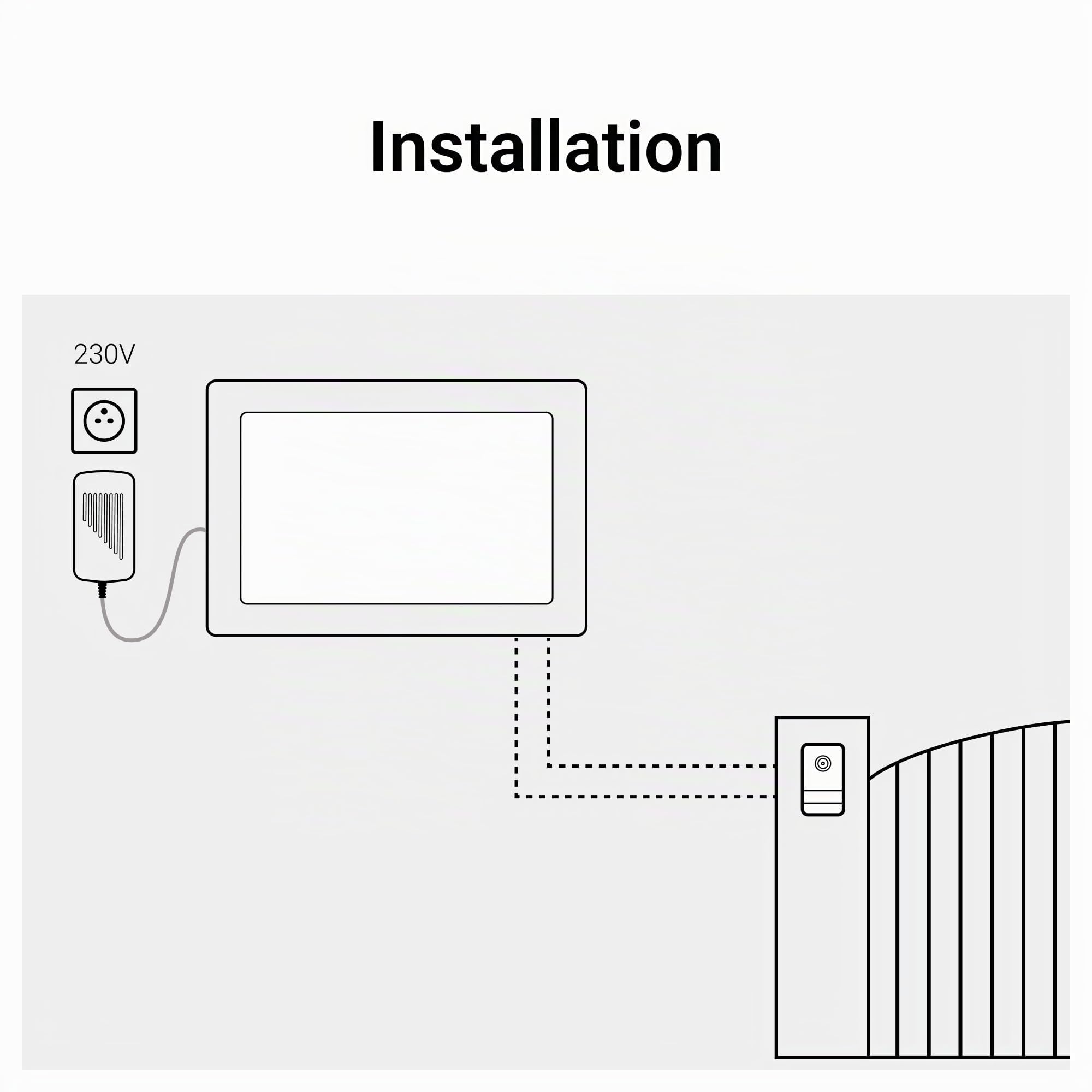Ecran intérieur visiophone Easy Kit 7pouces blanc