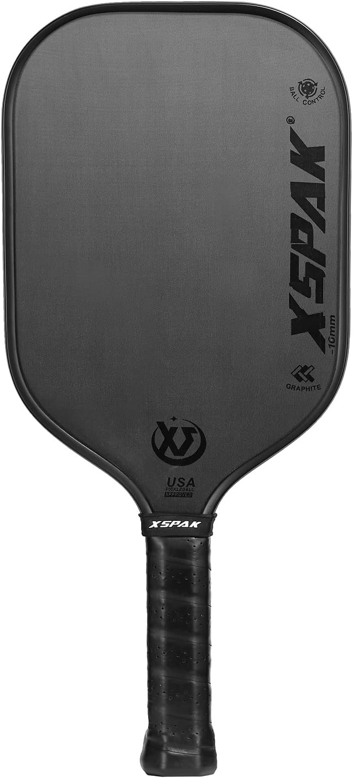 XS XSPAK Carbon Fiber Pickleball Paddle - Tournament Edition - World Champion Surface Technology Options Pickleball Racket - USAPA Polypropylene Honeycomb Paddle with Cushion Comfort Grip