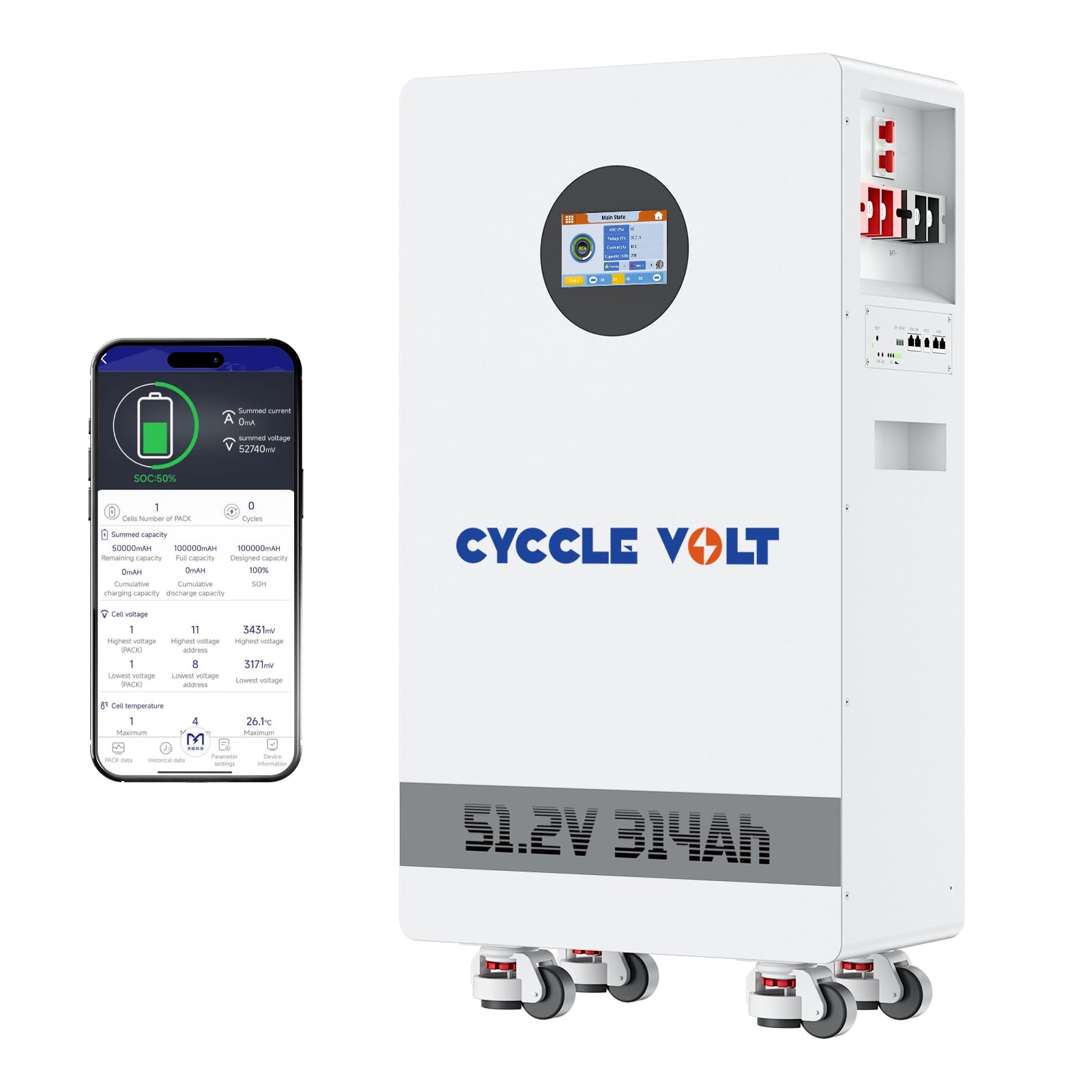 CYCCLEVOLT 48V 300Ah LiFePO4 Battery