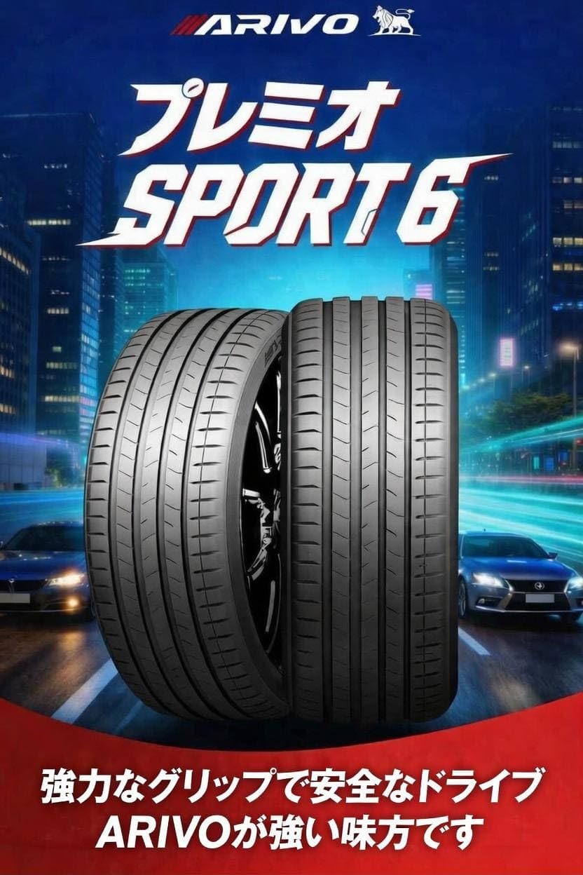 【新品】2026年製 ARIVO PREMIO SPORT6 235/55ZR20 105W 20インチ 夏タイヤ 4本 レクサスRX ムラーノ キャデラック/XT6等　(MTA245) クレジットカード QRコード決済可能 Amazon.co.jp: 235/50R20 104W XL ARIVO PREMIO SPORT6 サマータイヤ 4