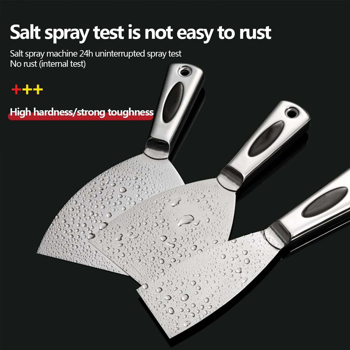 Narzędzie do skrobania tapet, ergonomiczny uchwyt ze stali nierdzewnej, idealny do szpachlowania płyt gipsowo-kartonowych, taśmowania, skrobania farby(6pcs.)