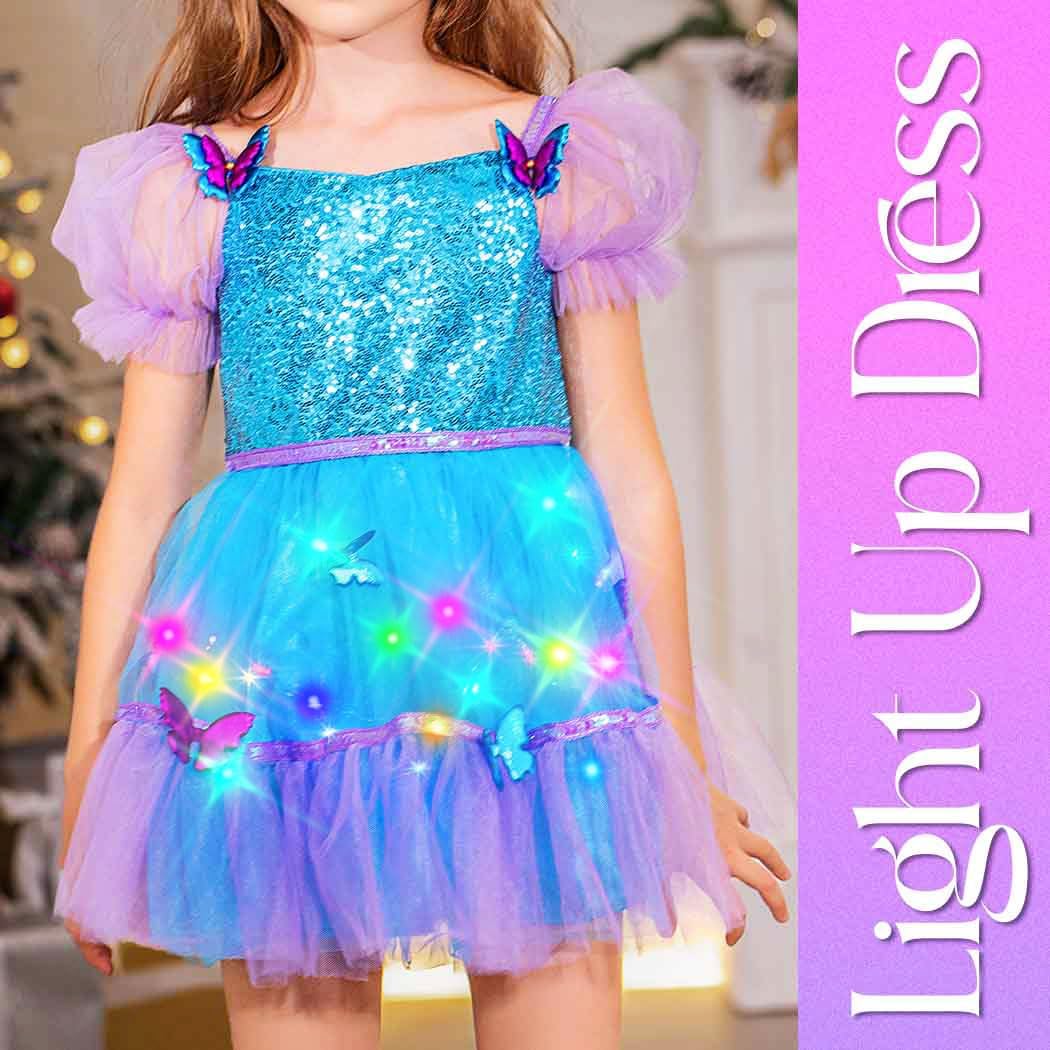 EARENT Light Up Tutu Neon Outfits New Year Eve Celebration Outfits Christmas Dress - Image 2