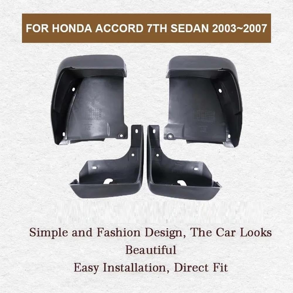 Car Mud Flaps Splash Guards Wheel Protecti Covers Car Accessories for Accord 7th Gen Sedan 2003-2007 Wheel Protection
