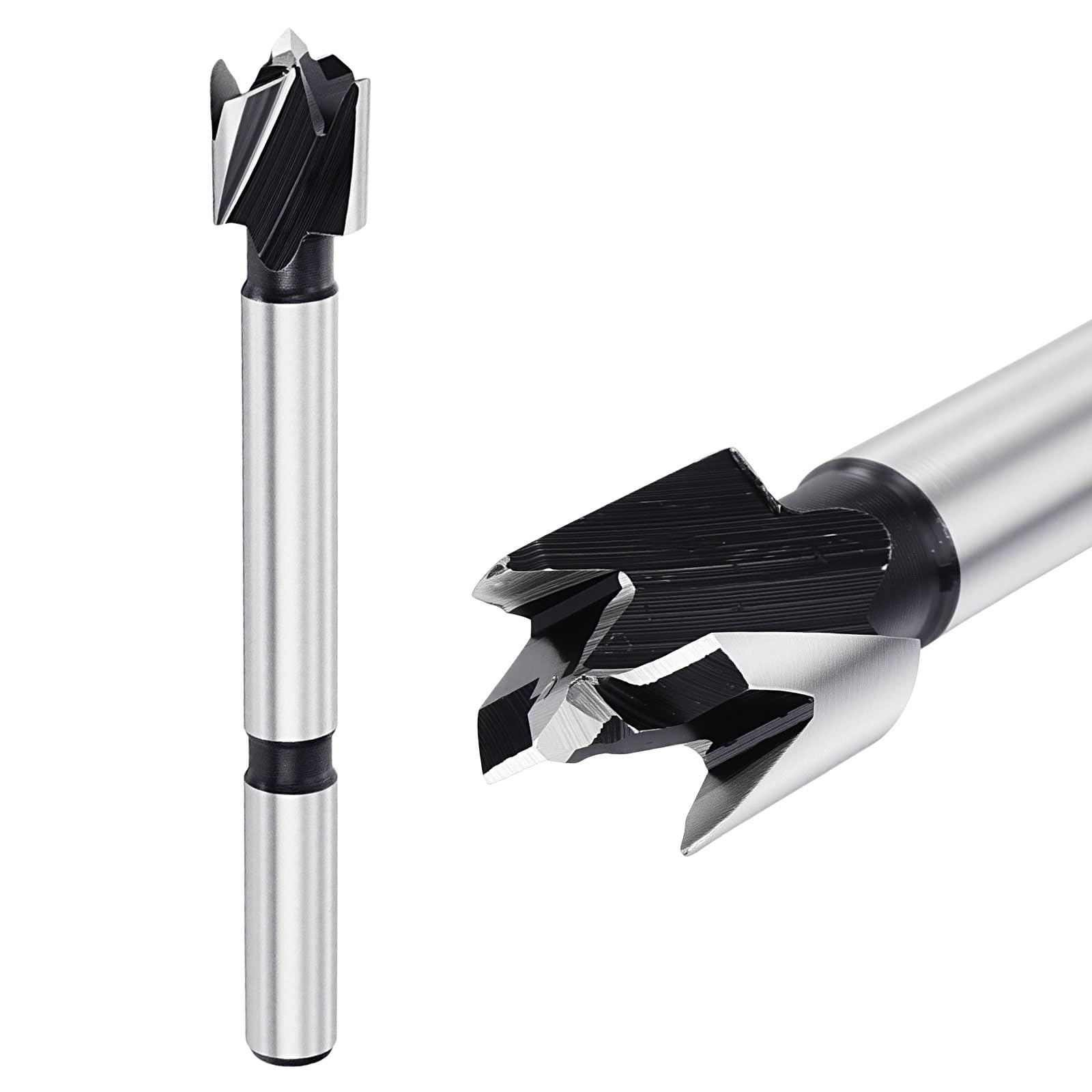 DTGN 13mm Forstner Drill Bits 1/2" - 2Pack - Good for Wood Plastic Plywood - Multi-Tooth Carbon Steel Woodworking Hole Saw Cutter with Round Shank - Silver — image 1
