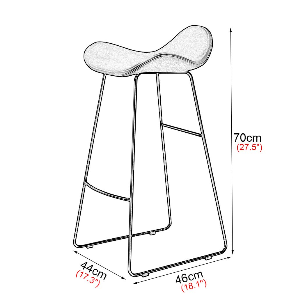 Sgabelli da bar alti moderni Mobili Sedia Sgabello da bancone da cucina Sedia da pranzo per colazione Sgabello da bar Poggiapiedi con gamba in metallo per caffetteria, bar, balcone di casa (65/70/75 c