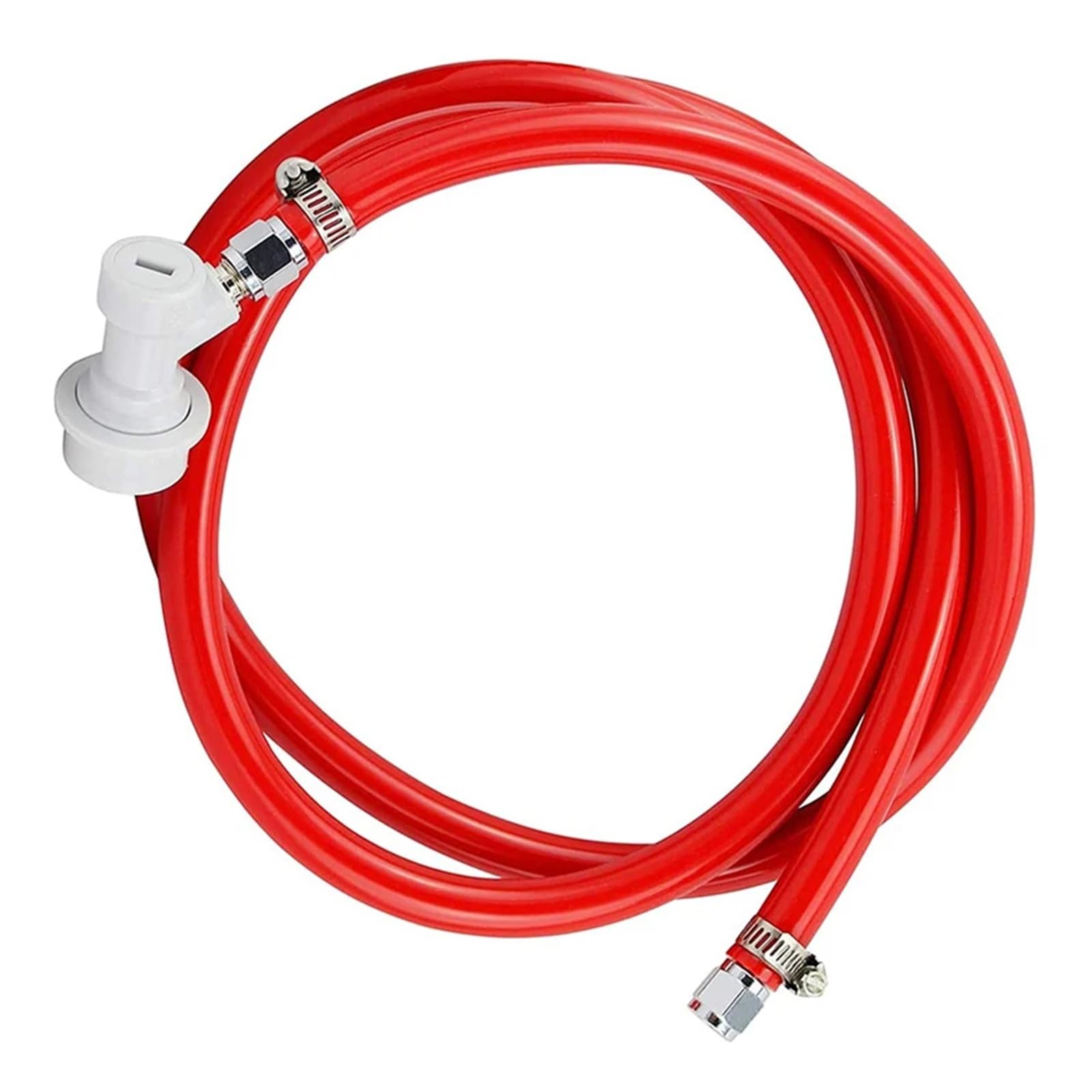 Akcesoria do warzenia piwa 5/16" Zestaw przewodów do gazu ziemnego z blokadą kulową, wąż PVC z obrotową nakrętką, zestaw rurek dozujących CO2 do piwa beczkowego Akcesoria do warzenia piwa domowego