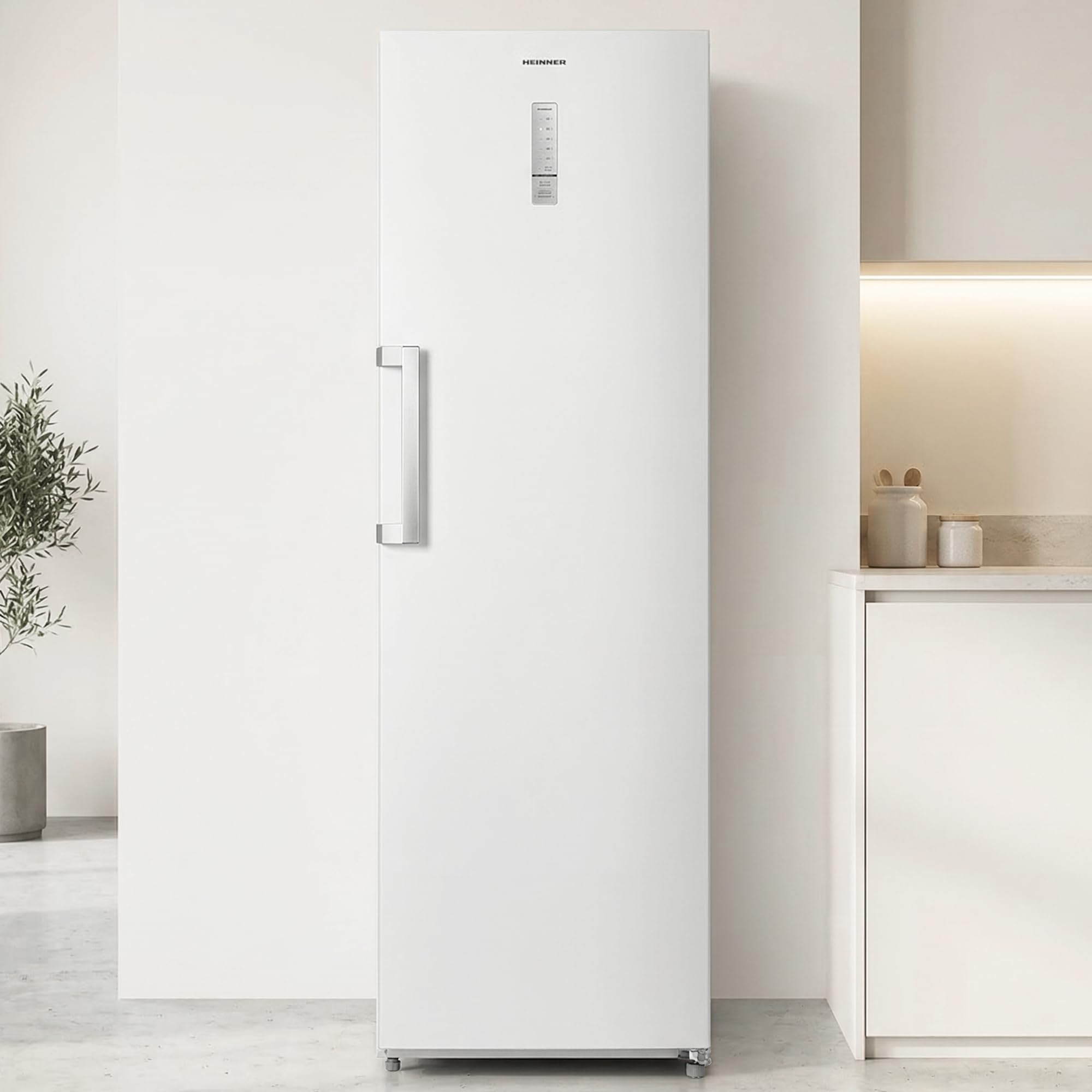 HF-M362NFXE++ Kühlschrank – 362 L Gesamtnutzinhalt, No Frost-Technologie, Energieeffizienzklasse E, LED-Innenbeleuchtung, Elektronische Steuerung, 5 Jahre Garantie