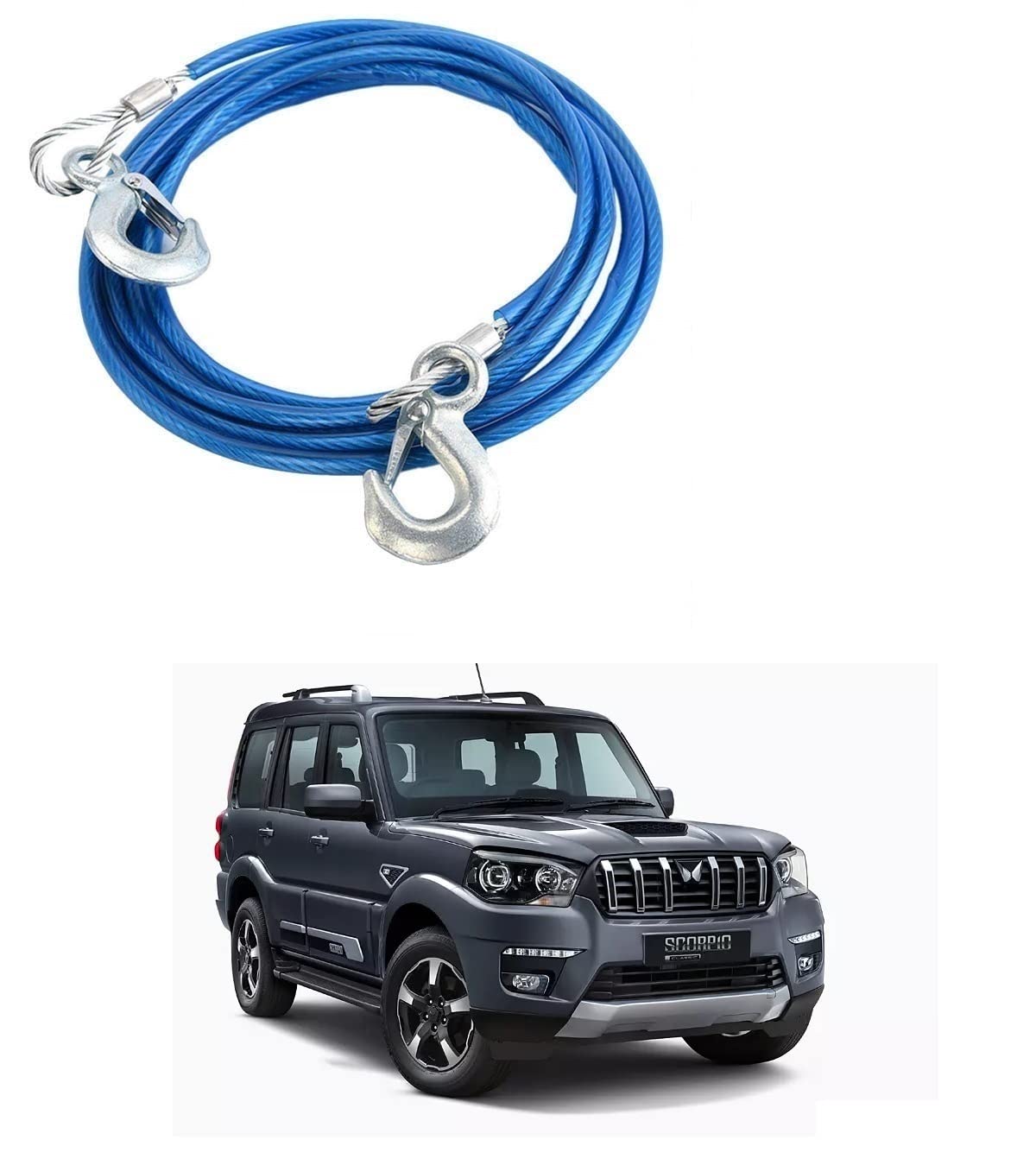Auto Addict Car Tow Rope 5 Ton 10MM 3.5 Mtr Towing Cable for Mahindra Scorpio Classic-image-16