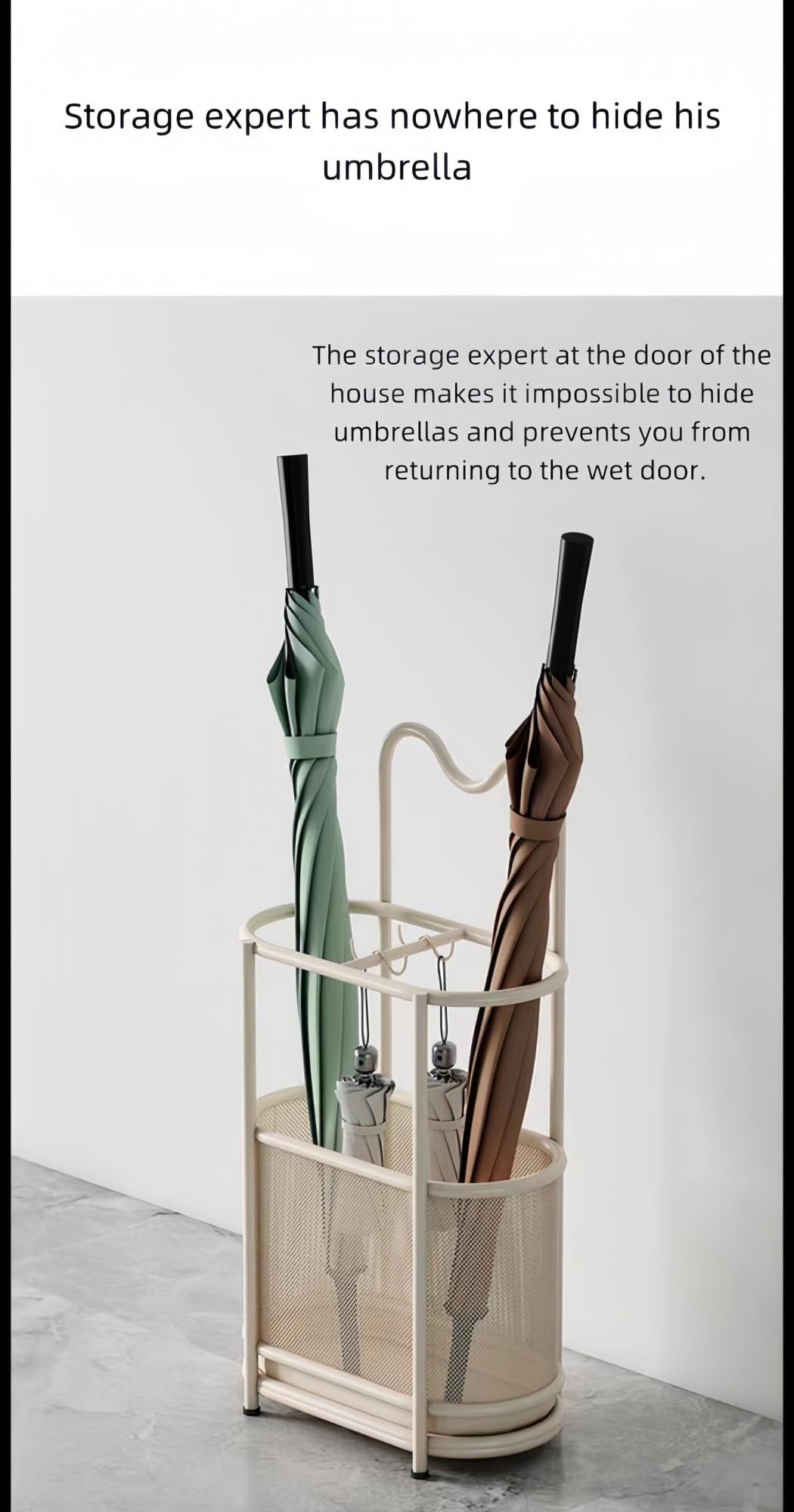 Porte-parapluie élégant en métal et porte-revues – Parfait pour l'entrée, la maison, le bureau et le salon – Décoration moderne peu encombrante pour la maison