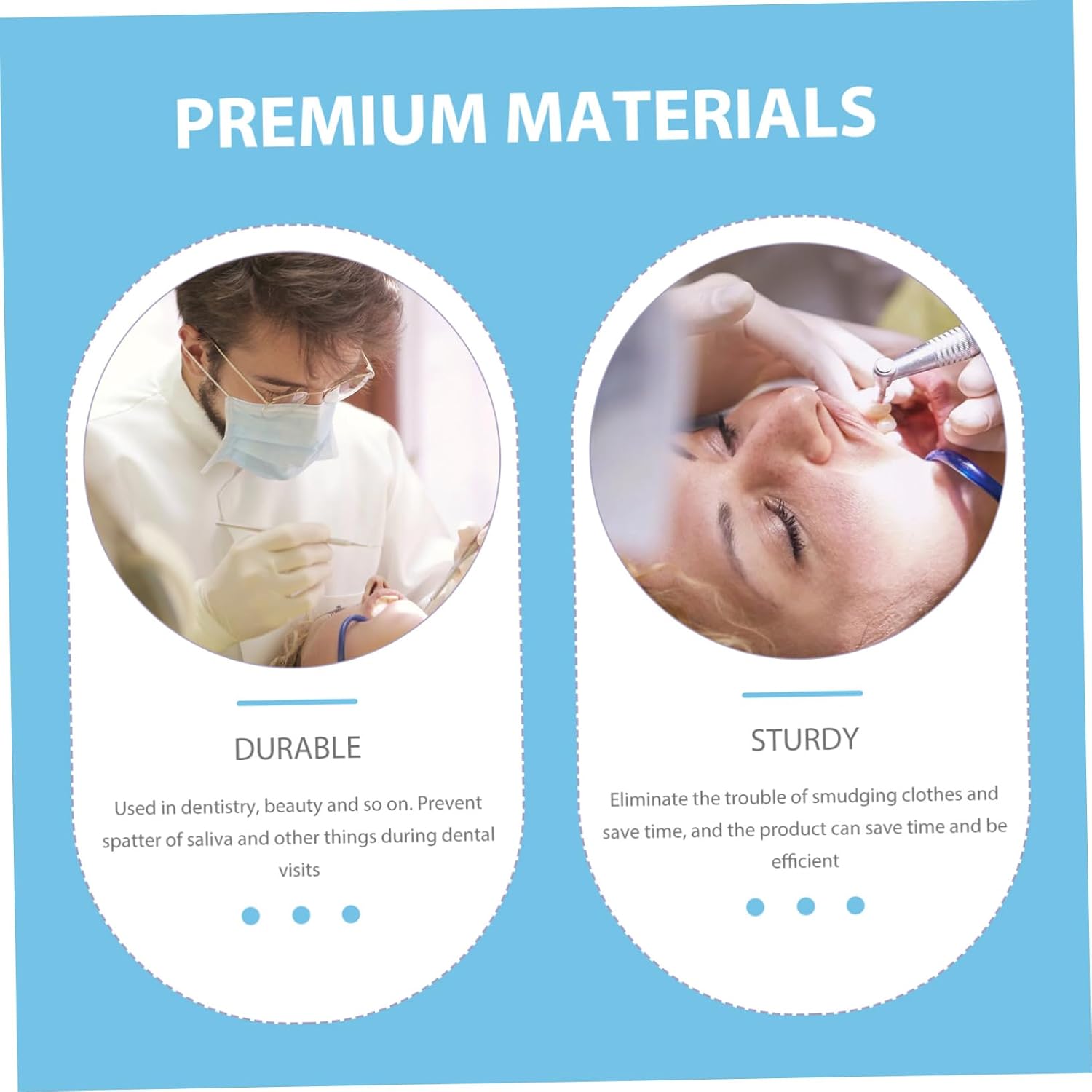40pcs Oral Inspection Bibs Disposable Dental Napkins Beauty Protective Bibs for Patient Supplies