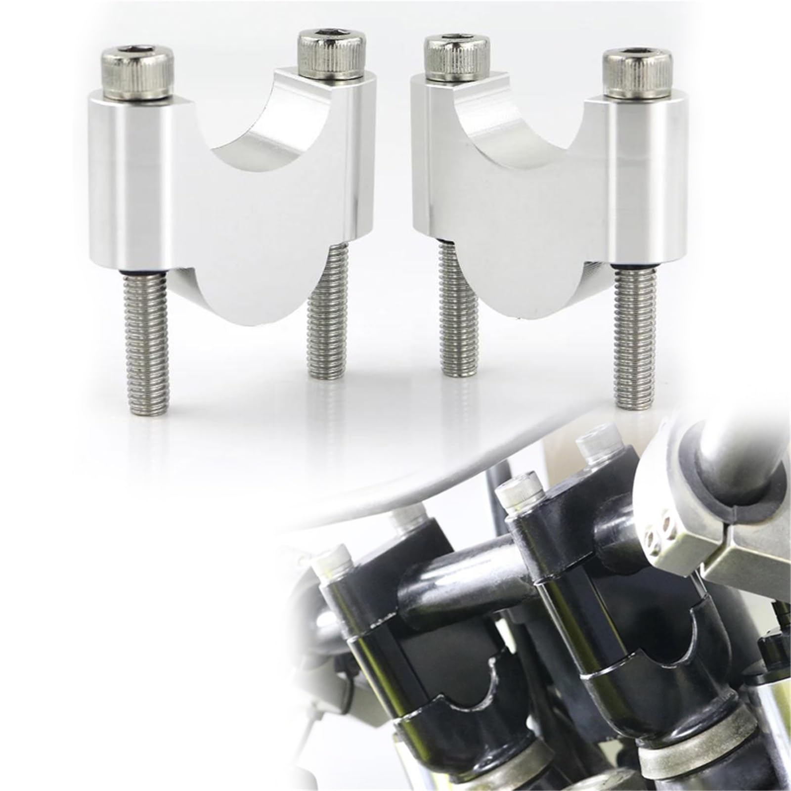 Rehausseurs de guidon 22mm pour Triumph soulager mal de dos Fat Bar Riser CNC ergonomique