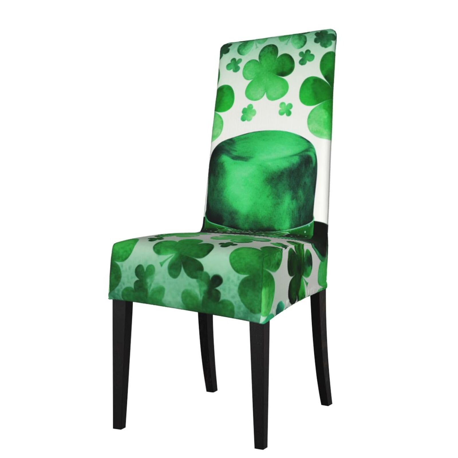 WPKJU Happy st Patrick's Day Print Dining Chair Covers Removable Chair Seat Covers Decorative for Kitchen & Bar Stools