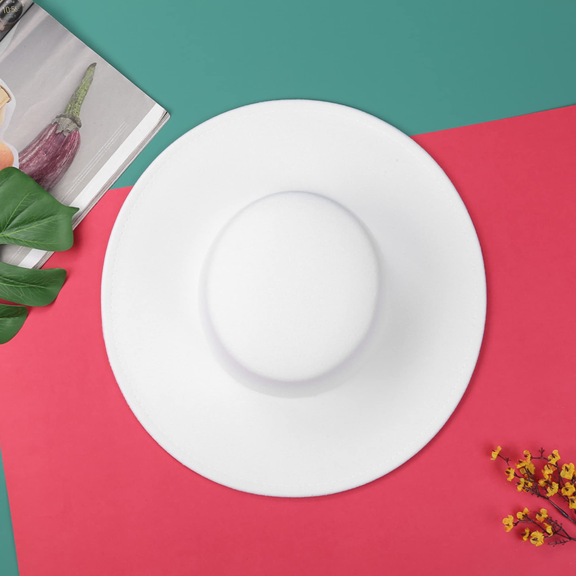 Sombrero de ala ancha para mujer, estilo formal, clásico, para barco, de fieltro, derby, iglesia