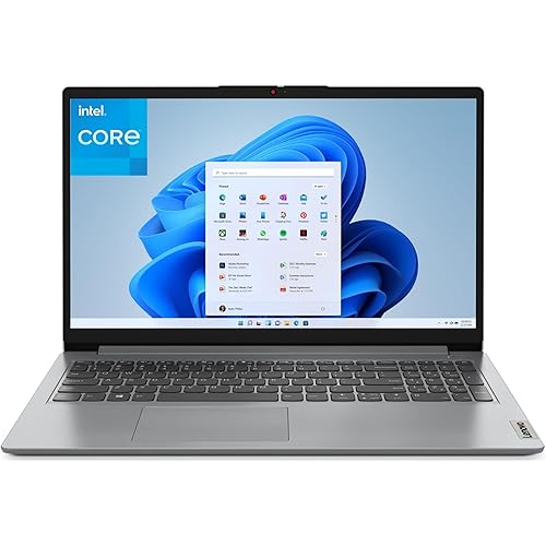 Lenovo IdeaPad 1 Student Laptop Computer, 15.6" FHD Display, Intel Dual Core Processor, 32GB DDR4 RAM, 1TB PCIe SSD, WiFi 6, Bluetooth 5.2, Type-C, Cloud Grey, Windows 11 Home