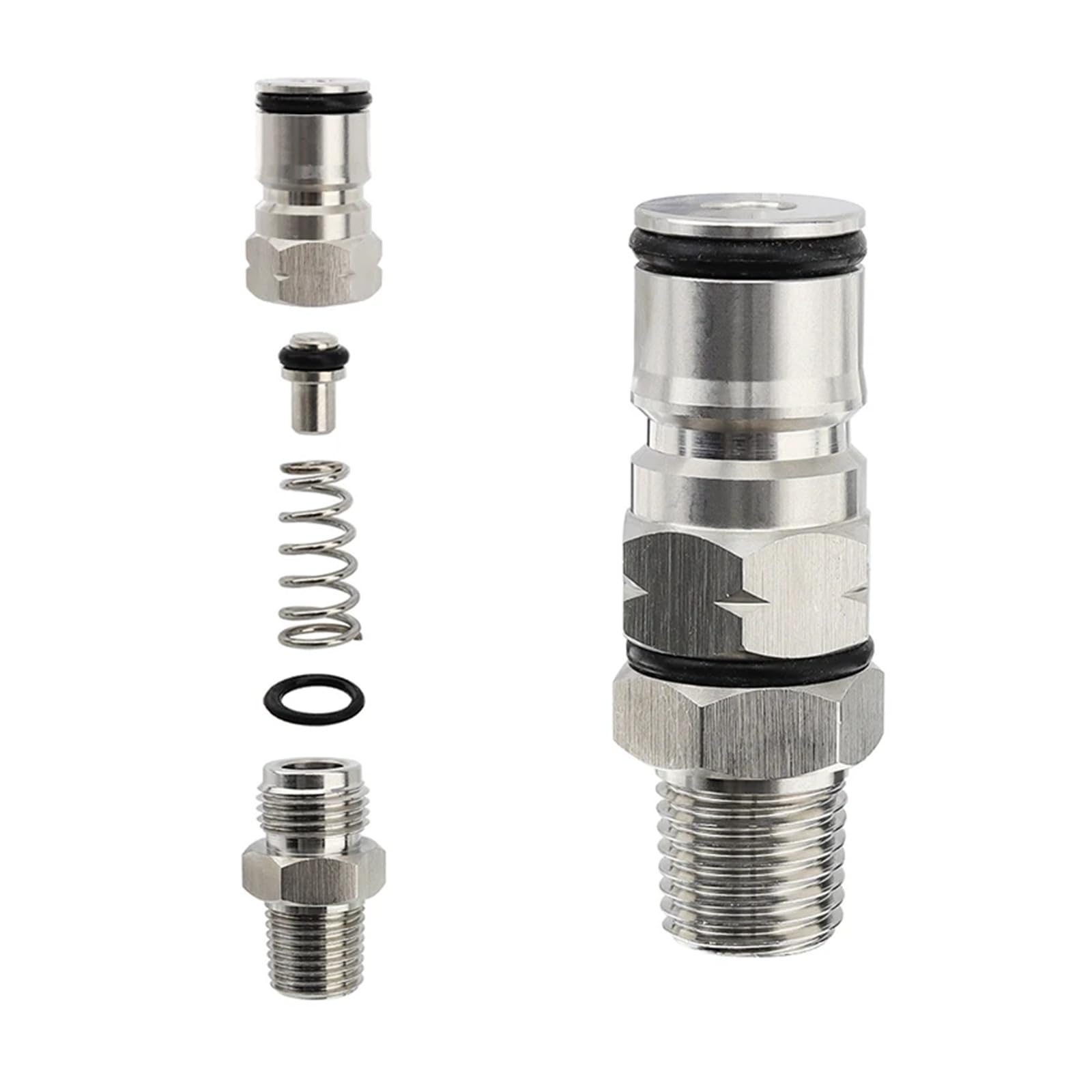 Heimbrauen 19/32-18''UNF Kugelverschlusspfosten Gas/Flüssigkeit Corny Keg Adapter 1/4'' Außengewinde NPT Schottwand Bierspender Heimbrauen Karbonatisierungsfass Weinzubehör (Kugelverschlusspfosten)