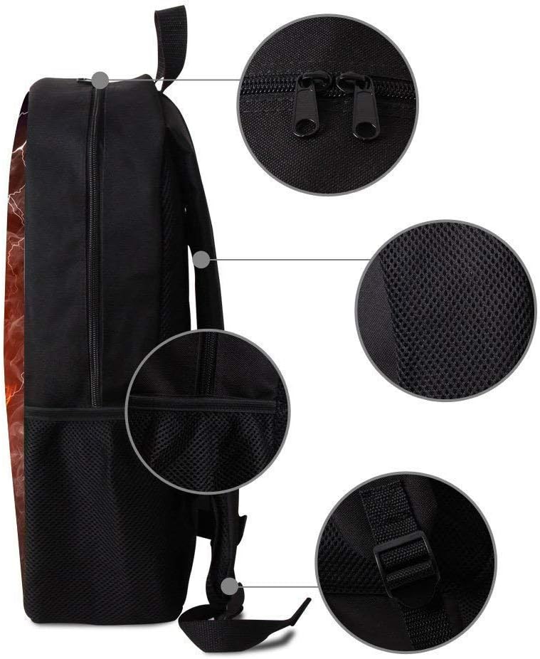 Basketball School Backpack for Boys/Girls 17 in Black Boy Backpack,Cool Design Casual Daypack Sports Backpack for Man/Kid/Girl/Woman - Image 4