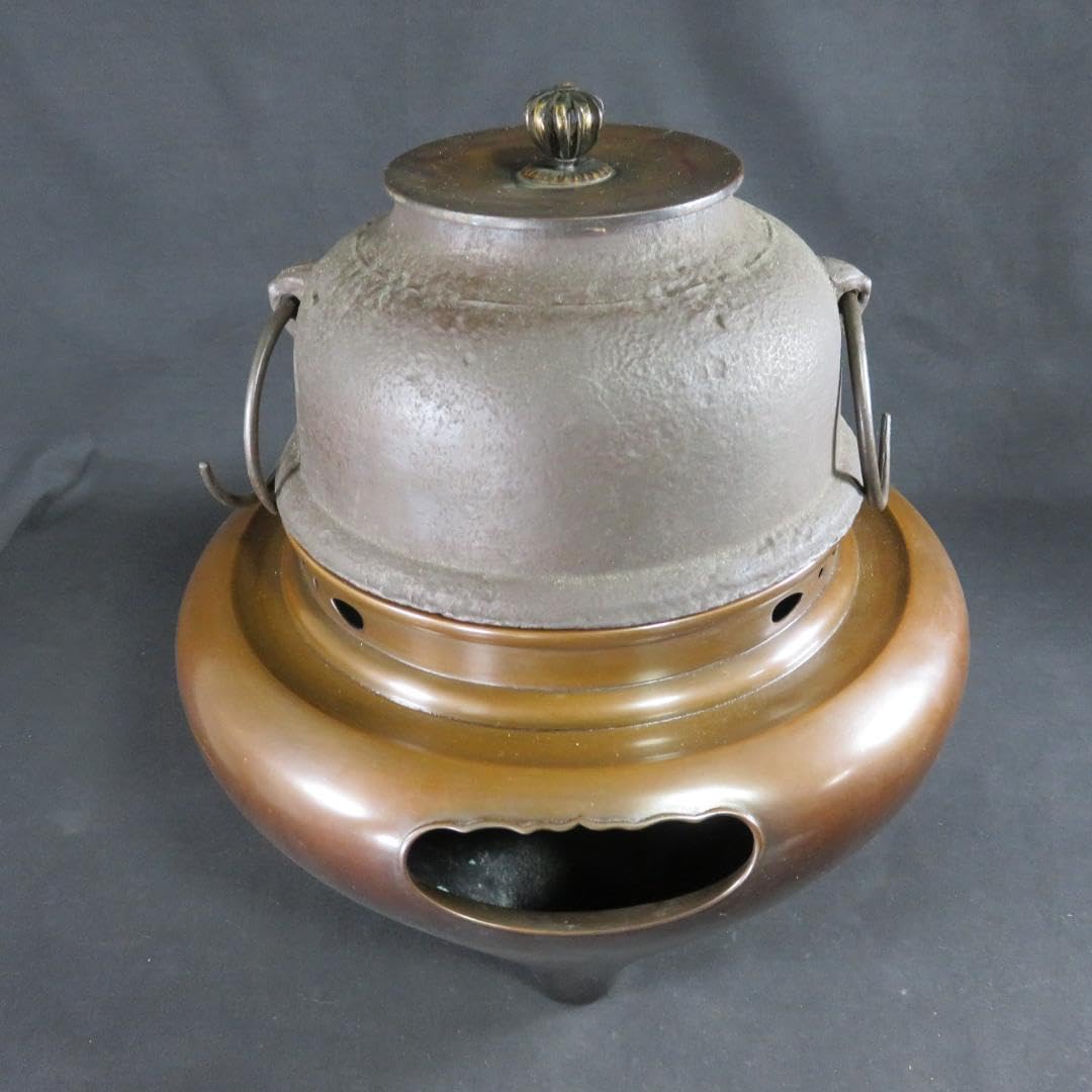 唐銅 切合鬼面風炉 茶道具 畠春斎 彦兵衛 茶器 茶の湯 木箱共箱 Amazon.co.jp: 唐銅 切合鬼面風炉 茶道具 畠春斎 彦兵衛 茶器 茶の湯