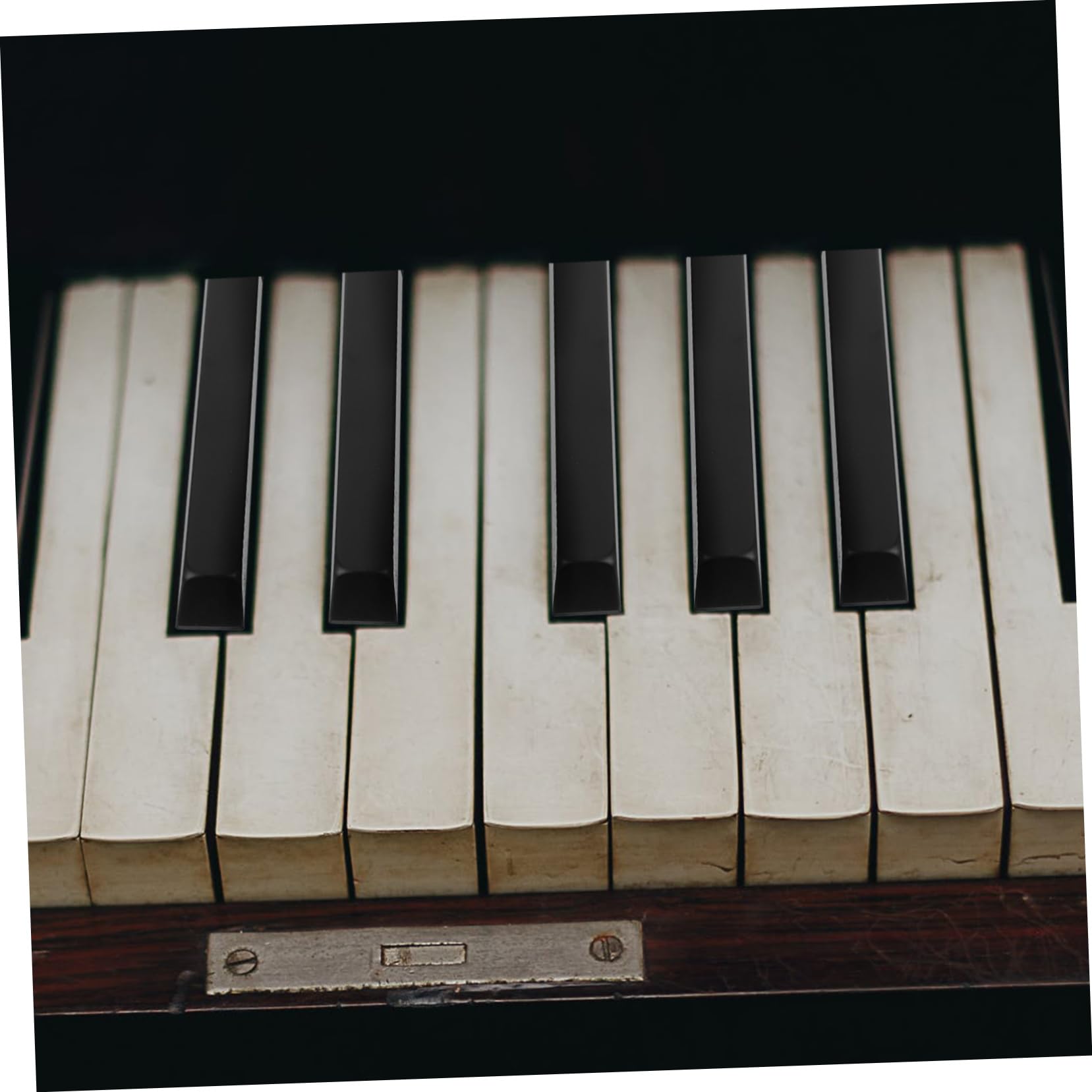 TOYANDONA 20piezas para Piano Unidades De Teclas Negras Brillantes Accesorios para Reparación De Instrumentos