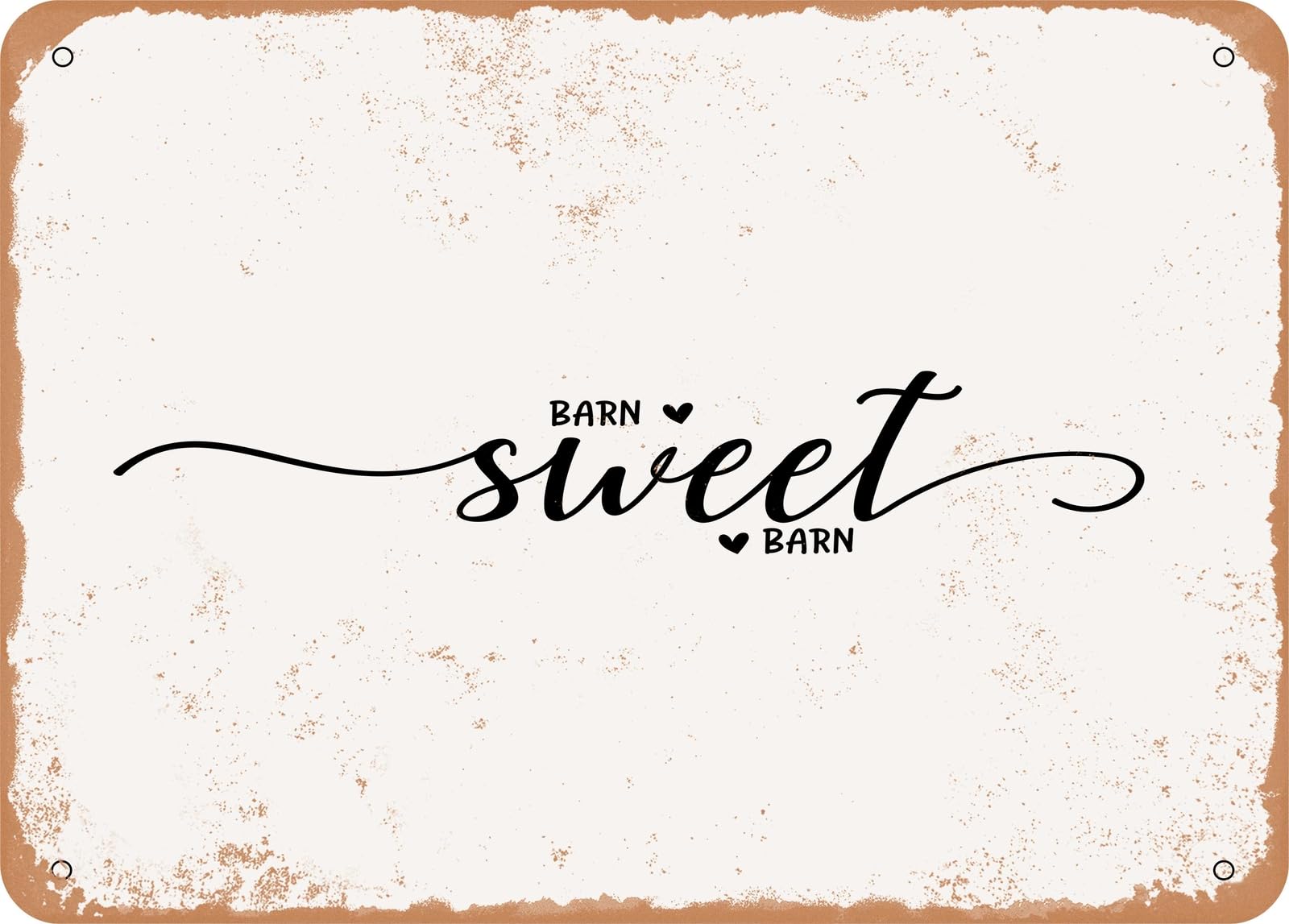 Miaomansenstore Metal Sign - Barn Sweet Barn - Vintage Look Sign Home Decor