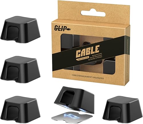 Maveek Clips magnéticos para cables, organizador de cables magnético de silicona, para teclado, gestión de cables cuadrados para cargar USB C,