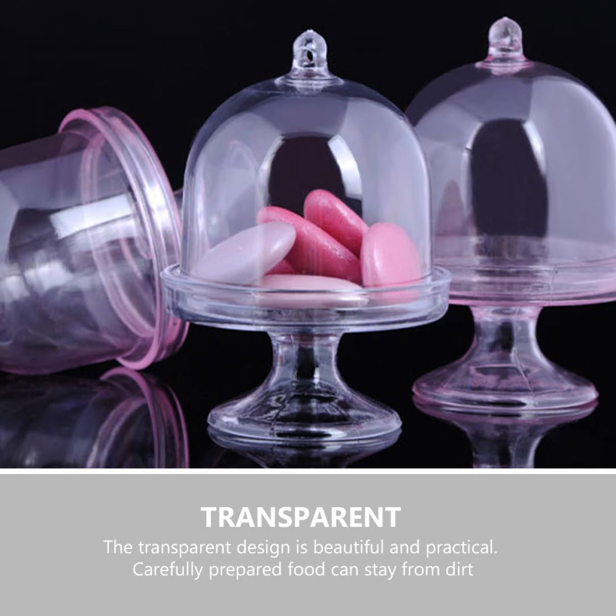Garneck 12pcs Candy Dome Tray for Candy Xmas Party Wedding Favor