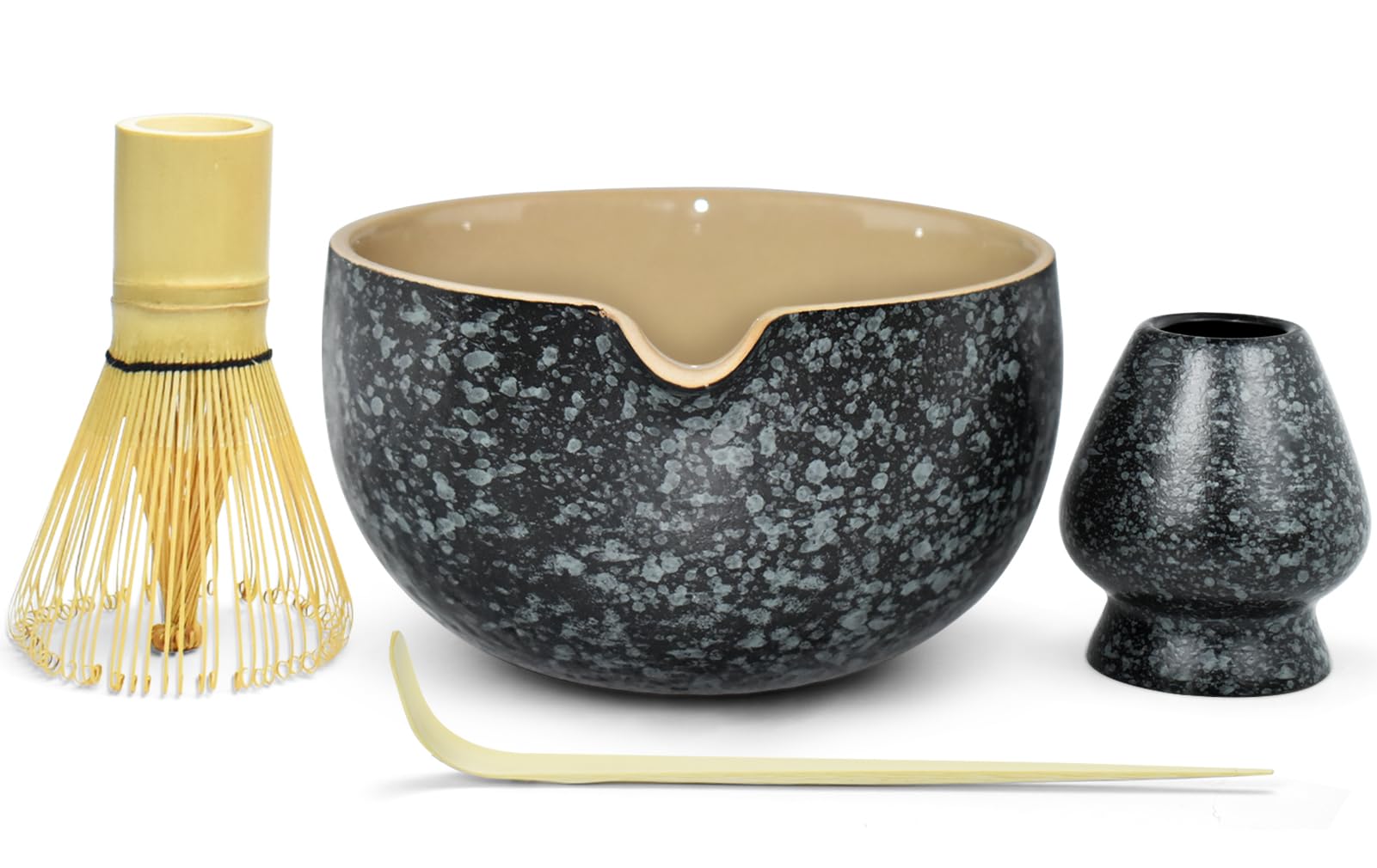 Artcome Vintage Matcha Tea Set – 20.2oz Handmade Matcha Bowl with Pouring Spout, Bamboo Whisk, Whisk Holder, Tea Scoop & Matcha Tea Manual–Ideal for Traditional Japanese Tea Ceremony and Daily Rituals