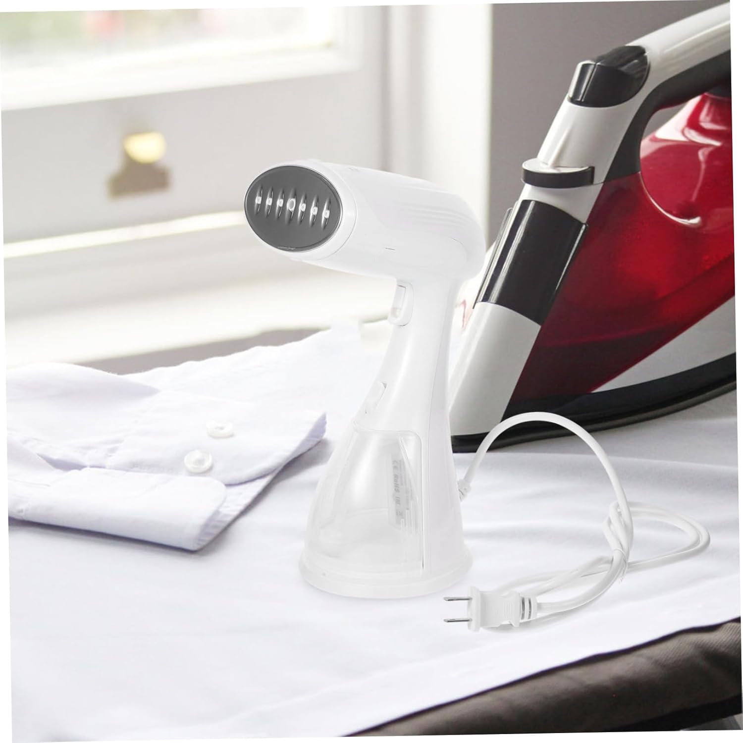 KICHOUSE Portable Steamer Handheld Travel Finds Travel Products Electric Steam Iron Steam Brush Wrinkle Remover Abs Stainless Steel