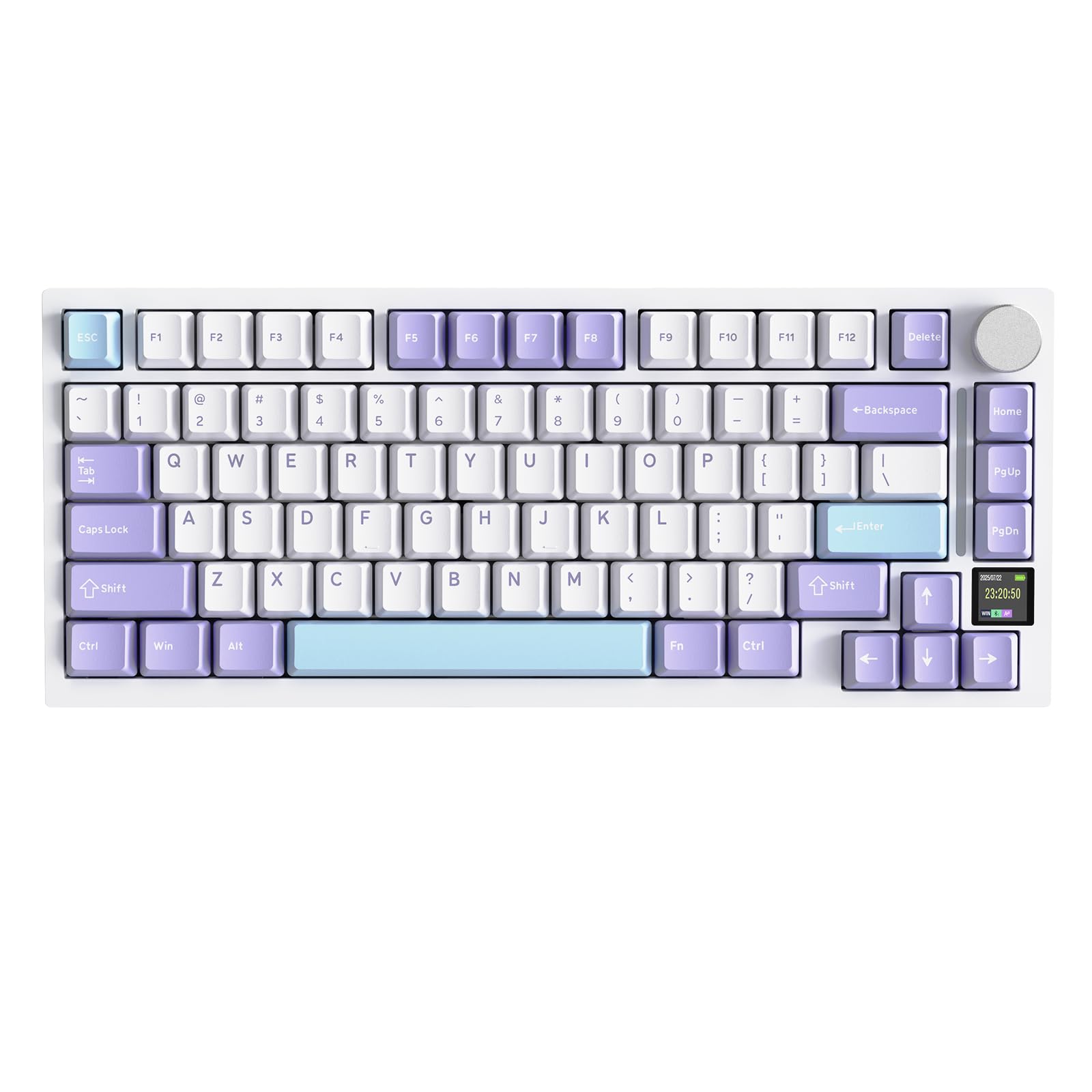 ATTACK SHARK X820 Ultra Wireless Mechanical Gaming Keyboard with TFT Smart Display and Knob, Custom 75% Hot Swappable Board Mounted Keyboard Triple Mode (Hardwired-image-43