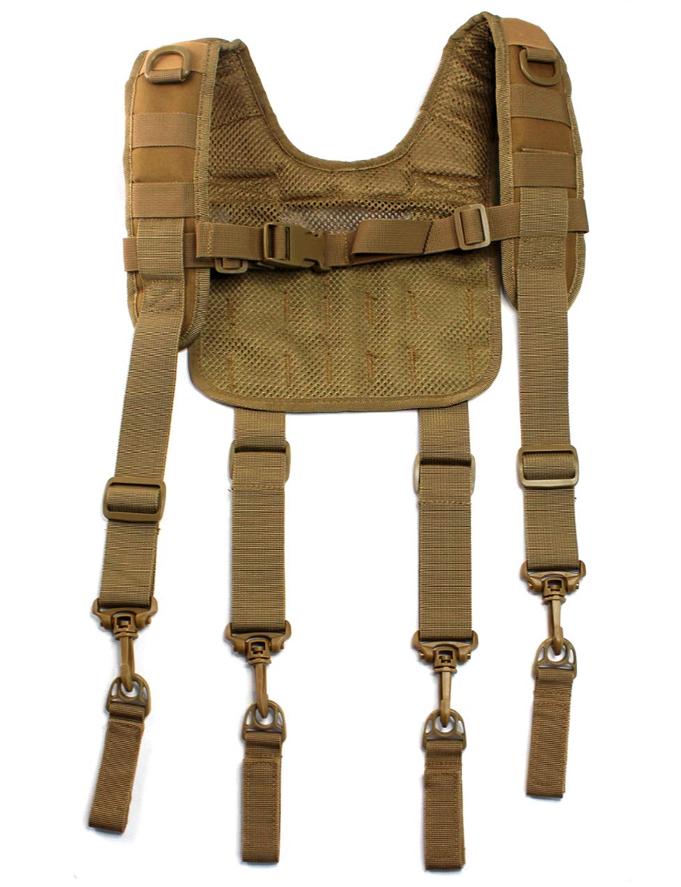 MELOTOUGH Tactical Suspenders for Duty Belt,Breathable Padded Adj H-Harness w/YKK Hooks,Heavy Duty Police Law Enforcement