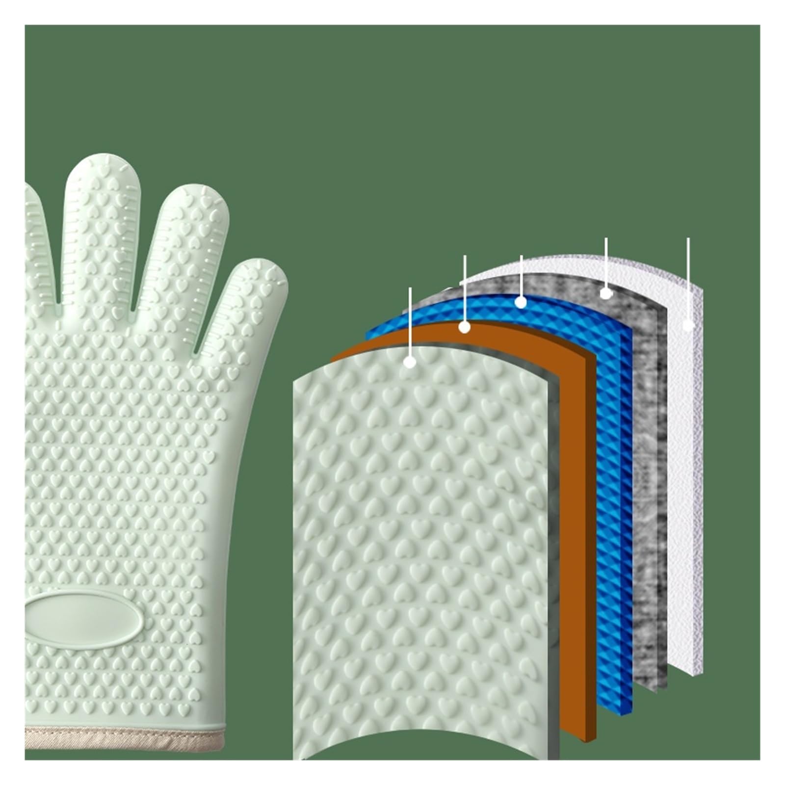 1 Paire De Gants Isolants Épais Anti-brûlure pour Cuisine