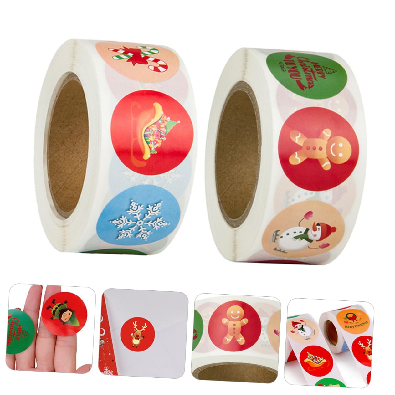 NUOBESTY 3 Set Adesivi Etichette Adesive Natalizie Etichette Adesive Natale Etichette Natalizie Etichetta Punto Autoadesive Fai Da Te Carta 2 * 3