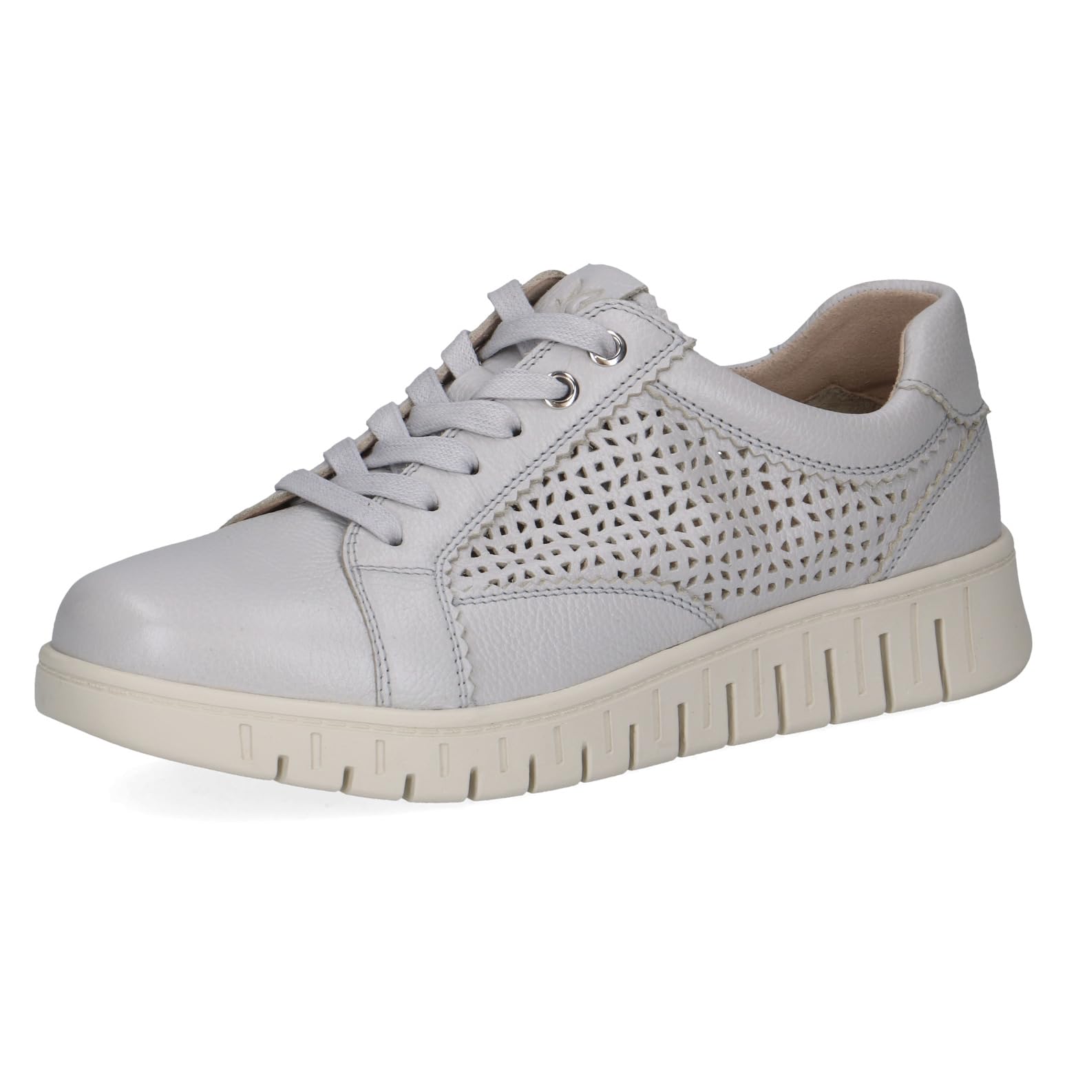CAPRICE women's leather sneakers, Blue (LT.BLUE PERL), 4 UK