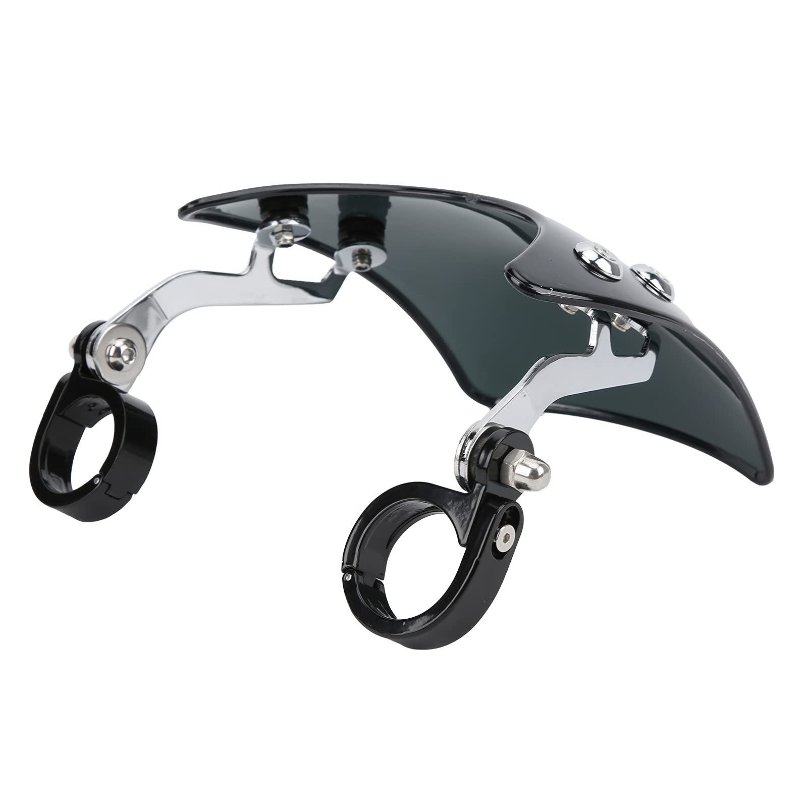 Socobeta Kit Universale per Parabrezza e Cupolino per Moto, Regolabile a 180 Gradi per Forcella Anteriore 1,5 a 1,6 Pollici, Deflettore Antivento per Moto e Accessori (Nero)