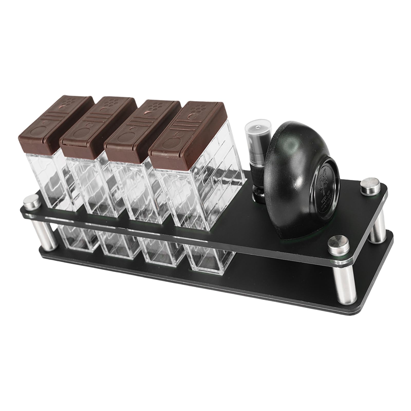 Distributeur de café transparent avec tubes de rangement faciles