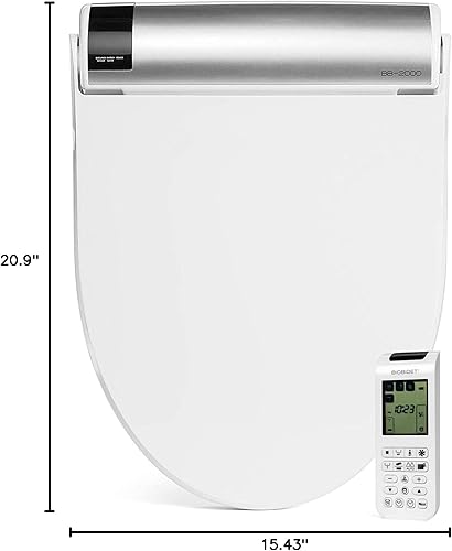 Miniatura 15 de Bio Bidet Bliss BB2000 - Asiento de inodoro inteligente, color blanco, alargado, de primera clase, agua caliente ilimitada, lavado en remolino