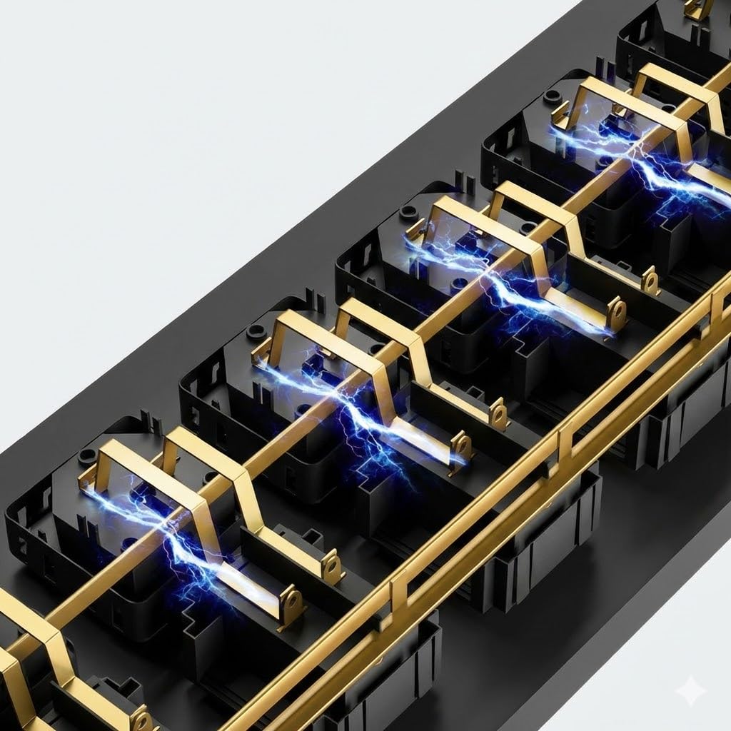 Infitronic - INSV1014-19 pouces 1HE 7 prises Bloc de courant avec voltage et ampèremètre numérique