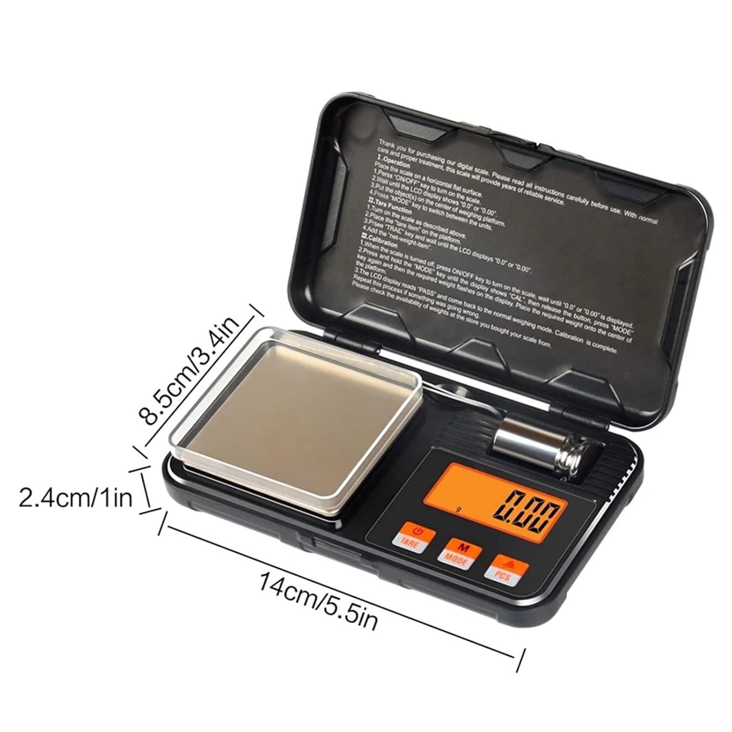 Electronic Digital Scale 200g 0.01g Mini Scale Precision Professional Pocket Scale Calibration Weights(200g 0.01g)