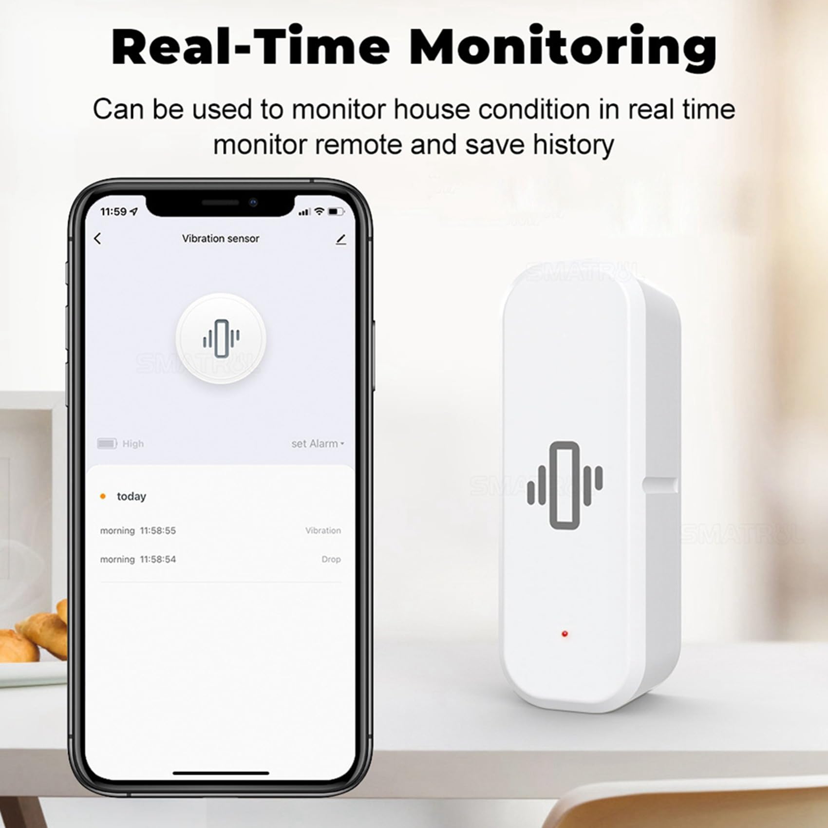 4X Zigbee Inteligentny Czujnik Wibracji Wykrywanie Tuya Life Powiadomienie z Aplikacji Alarm Wibracyjny Ruchu w Czasie Rzeczywistym Inteligentny